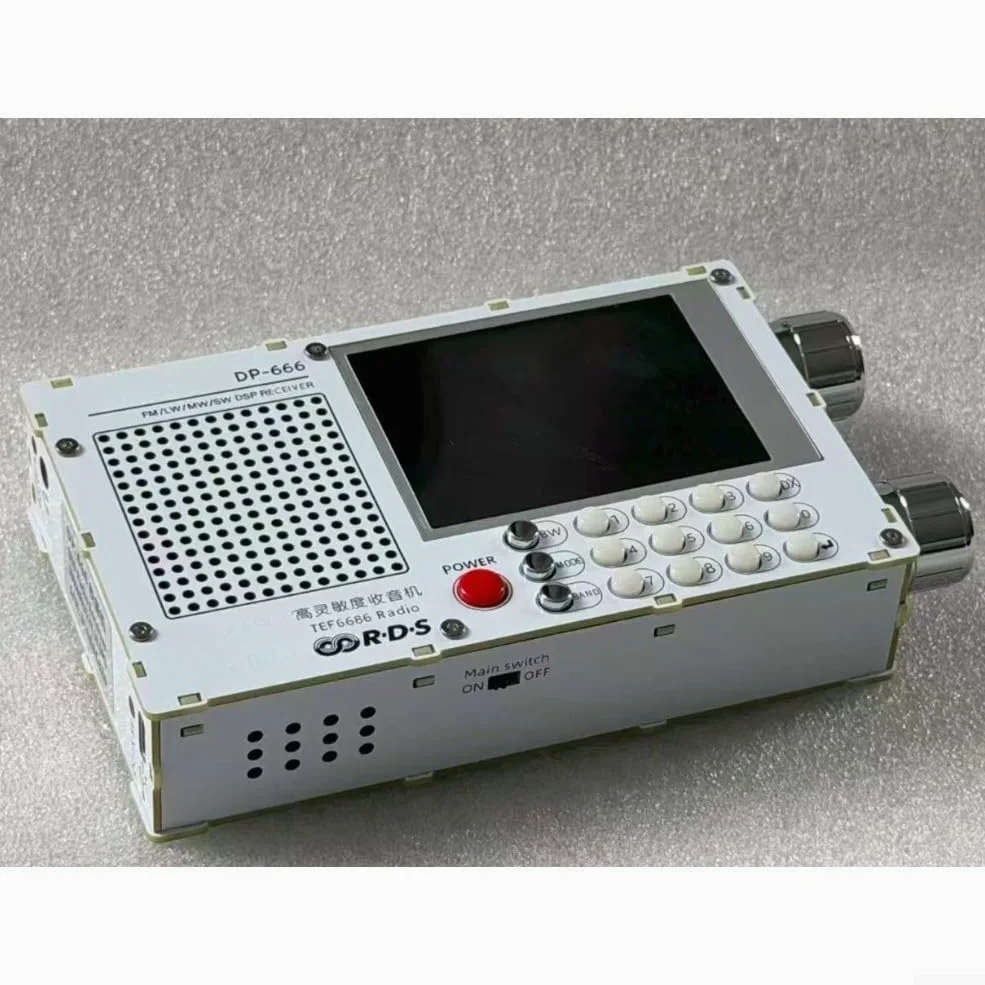 Kit de receptor de radio TEF6686 de alta sensibilidad DP-666 de banda completa para FM AM de onda corta de 2.8 pulgadas, pantalla IPS de circuitos DIY Kit de pasatiempos de ingeniería de circuitos