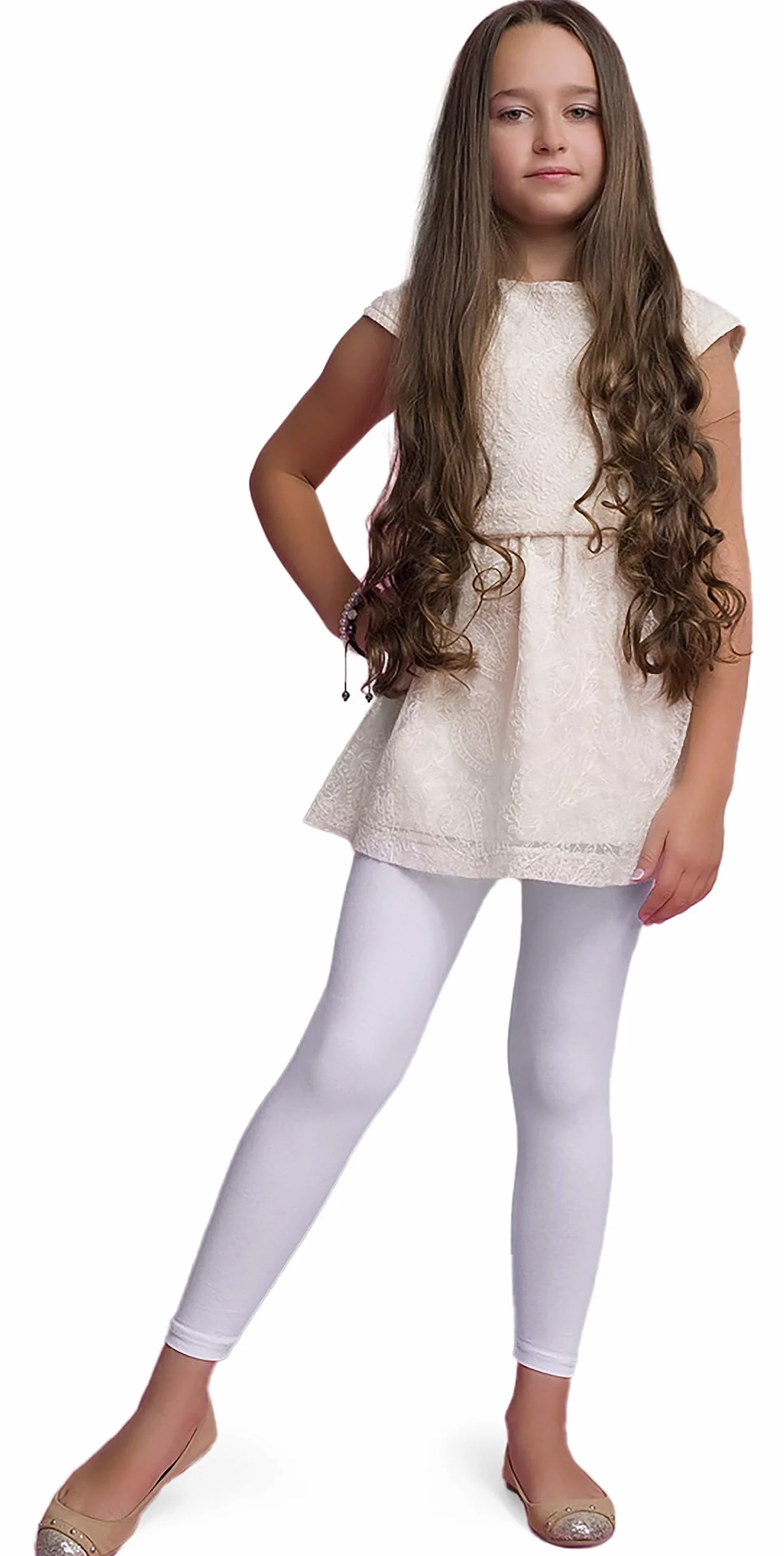 Zoe Leggings de algodón para niñas Pantalones suaves
