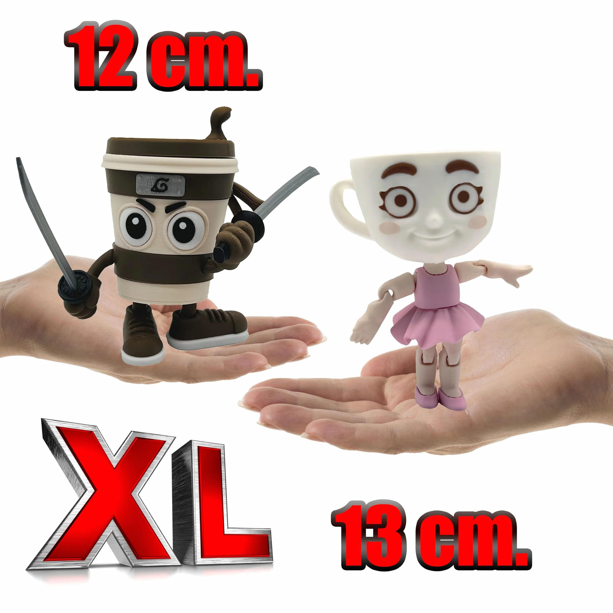 Genérico Pack Capuccino Assassino y Ballerina Capuchina - Brainrot Italian Memes – Incluye la Pareja de Figuras articuladas Capuchino Asesino y Bailarina Capuchina – Pareja de Memes Coleccionable