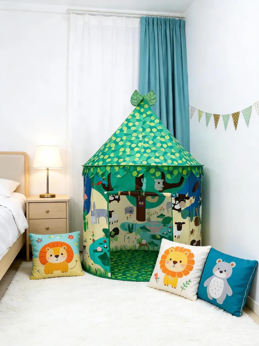Tienda de campaña para niños, Tienda de campaña emergente para niños para diversión en Interiores y Exteriores, Juguete para niñas, casita de Juegos, diseño de yurta único