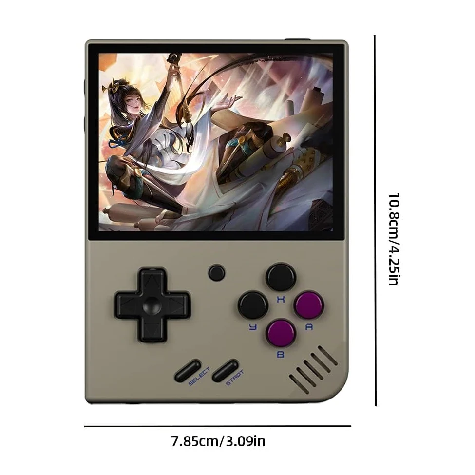 Mini Plus - Consola portátil para videojuegos retro con sistema Linux, pantalla IPS de 3,5 pulgadas, consola de juegos recargable, soporte WiFi, 3000 mAh, regalo para niños y adultos