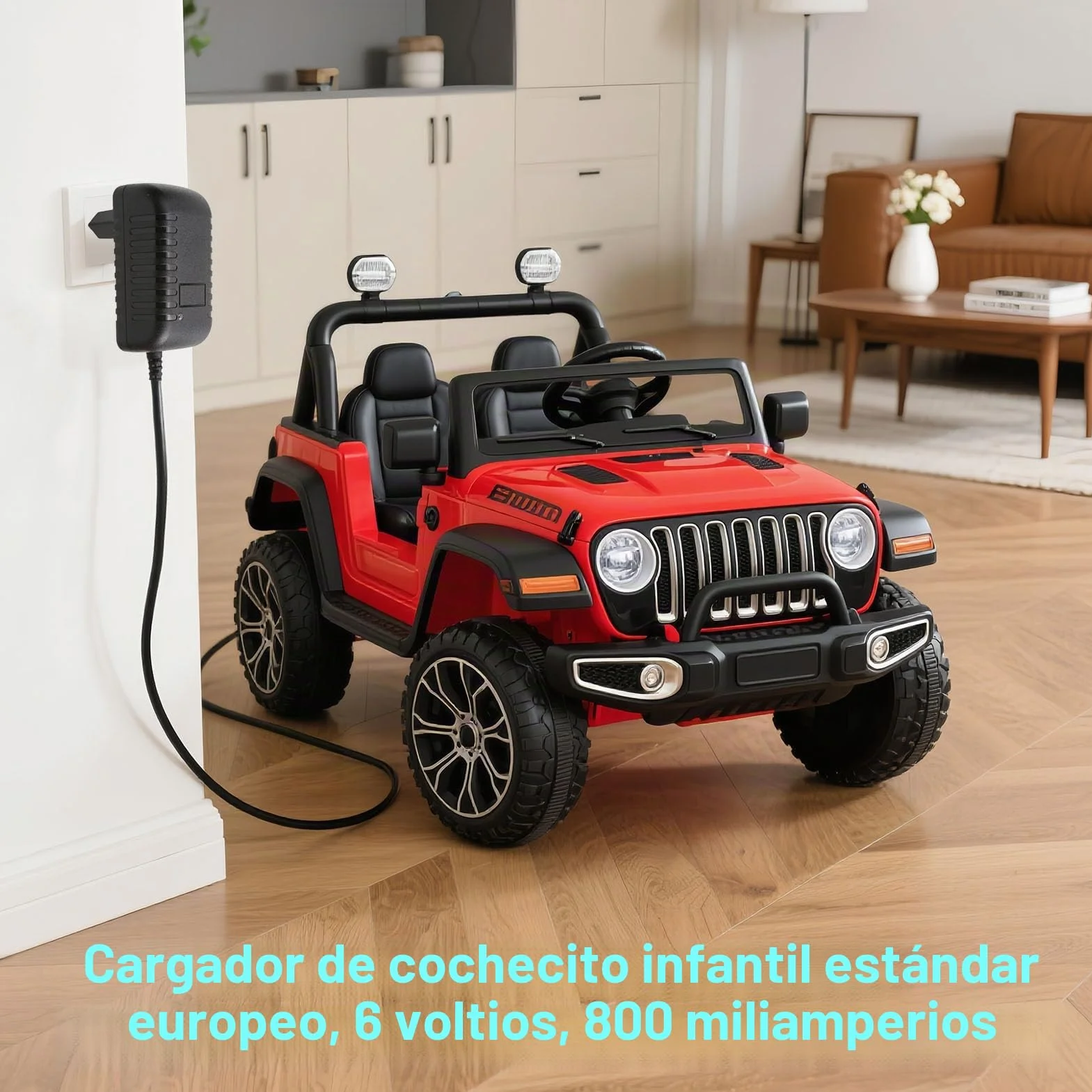 Cargador 6V para niños conducción eléctrica 800 mA alimentación Universal Motocicleta Coche Eléctrico para SUV ATV conducción eléctrica Juguetes Electric Ride-On Accesorios Conector 5,5 mm * 2,1 mm