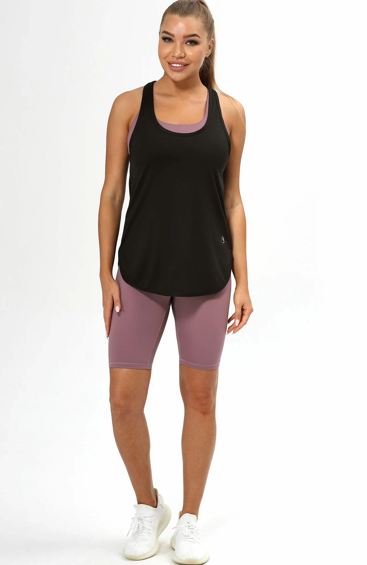 Icyzone Camiseta sin Mangas Yoga Deportiva Mujer Chaleco Pack de 2