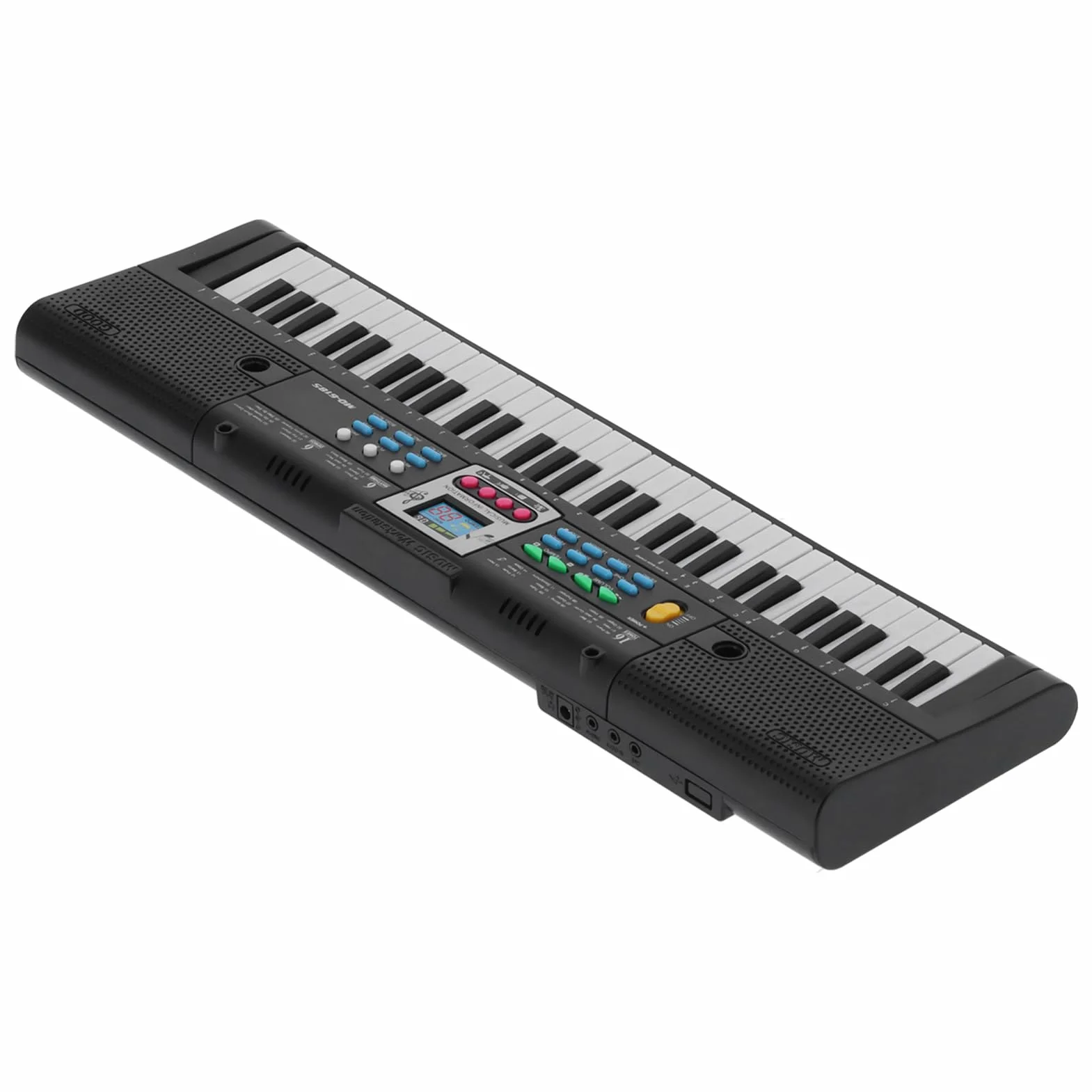 Teclado Electrónico 61 Teclas Portátil Multifuncional con Micrófono para Principiantes Compatible con Dispositivos Móviles Ideal para Aprendizaje Musical y Entretenimiento en Casa o Estudio