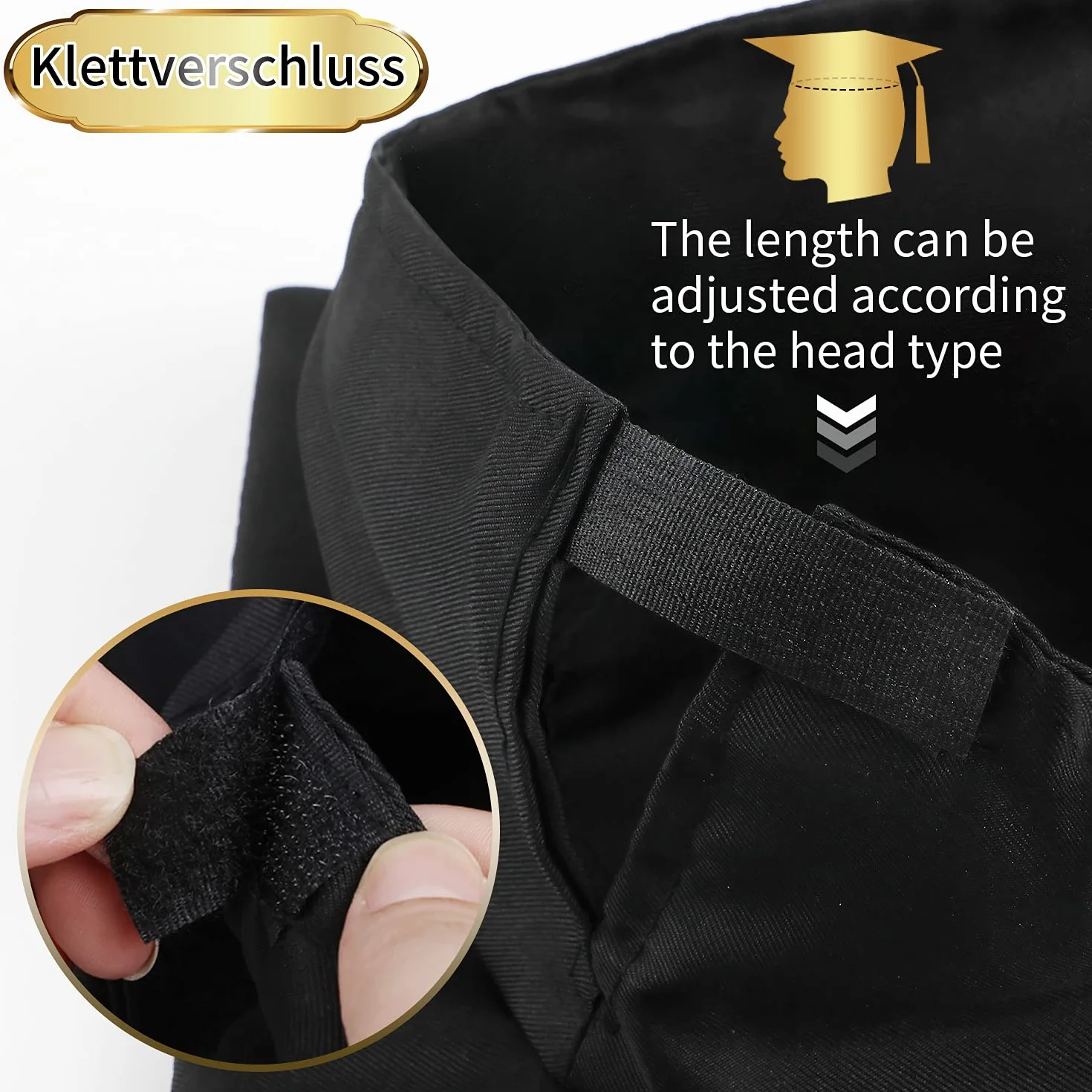 KEELYY Sombrero de Graduación, Birrete graduacion Adulto, Sombrero de Graduación Ajustable para Celebrar Graduación, 4 Colores - Negro