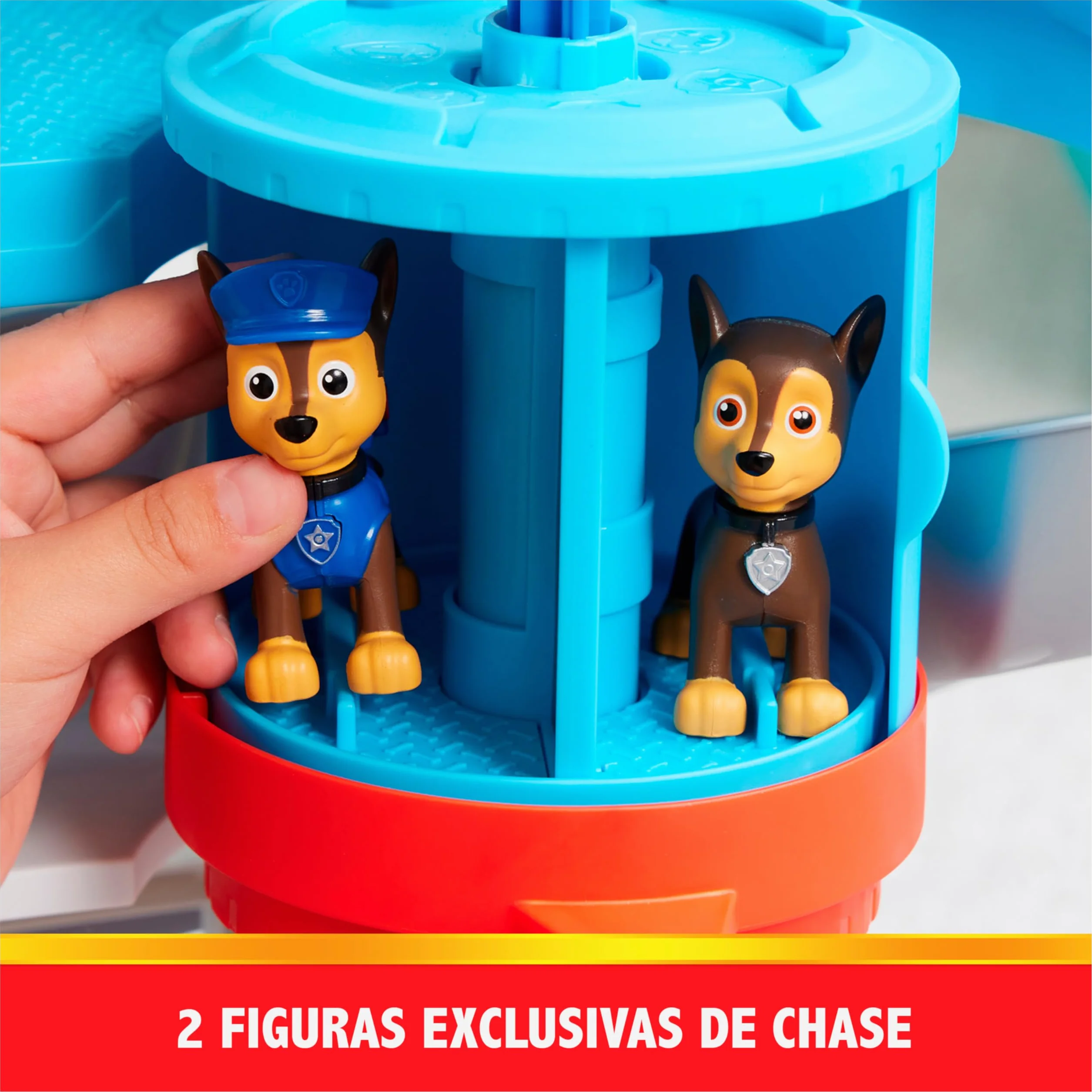 Paw Patrol Patrulla Canina Centro de Mando con Lanzador de Coches, 1 Coche Policía, 2 Figuras Chase, Juguetes Niños 3 Años+