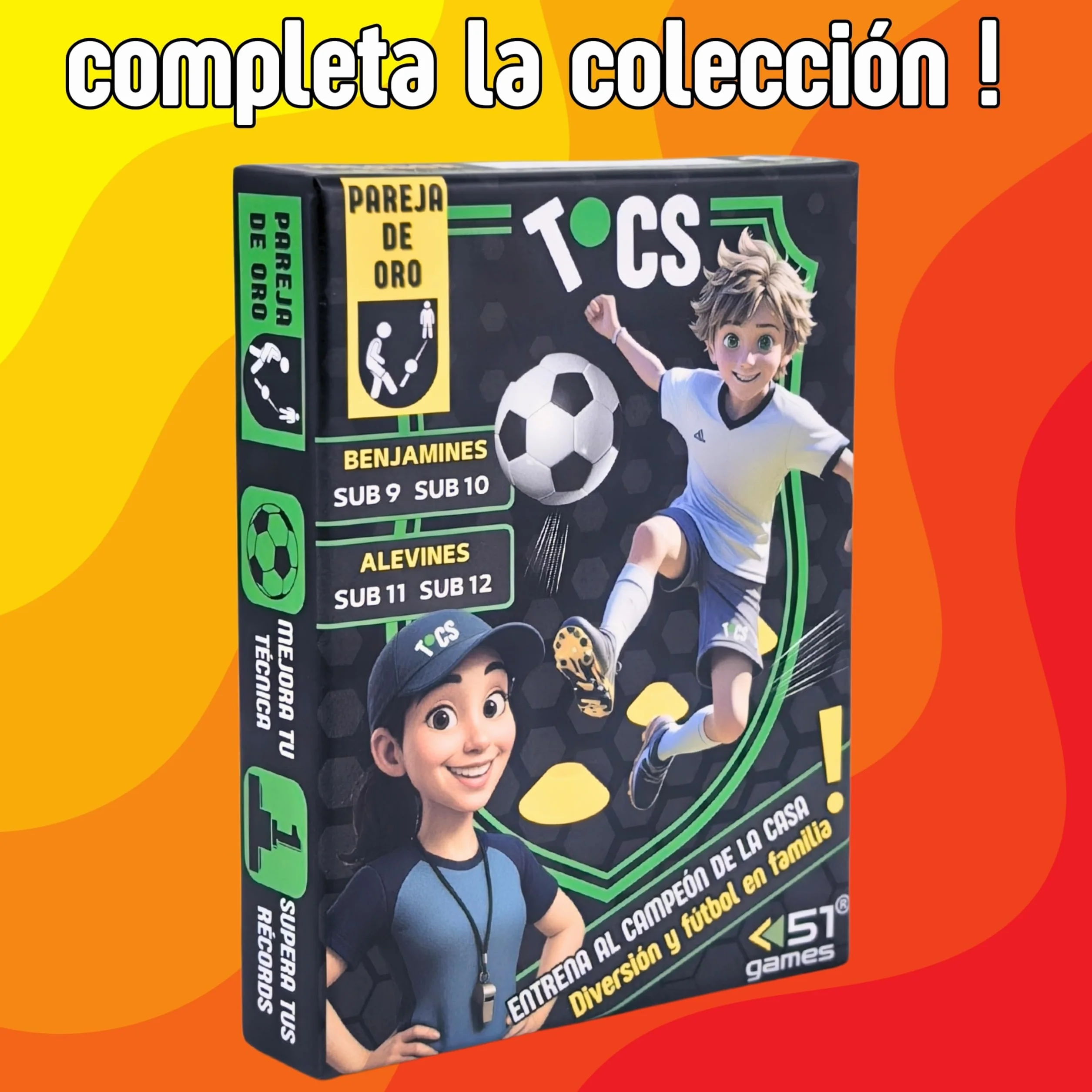 TOCS Mago del balón | Ejercicios de fútbol para niños | 36 retos de toques con el balón | Mejora tu técnica | Anota y supera tus récords | Regalo 8,9,10 y 11 años | Tu entrenamiento en forma de juego
