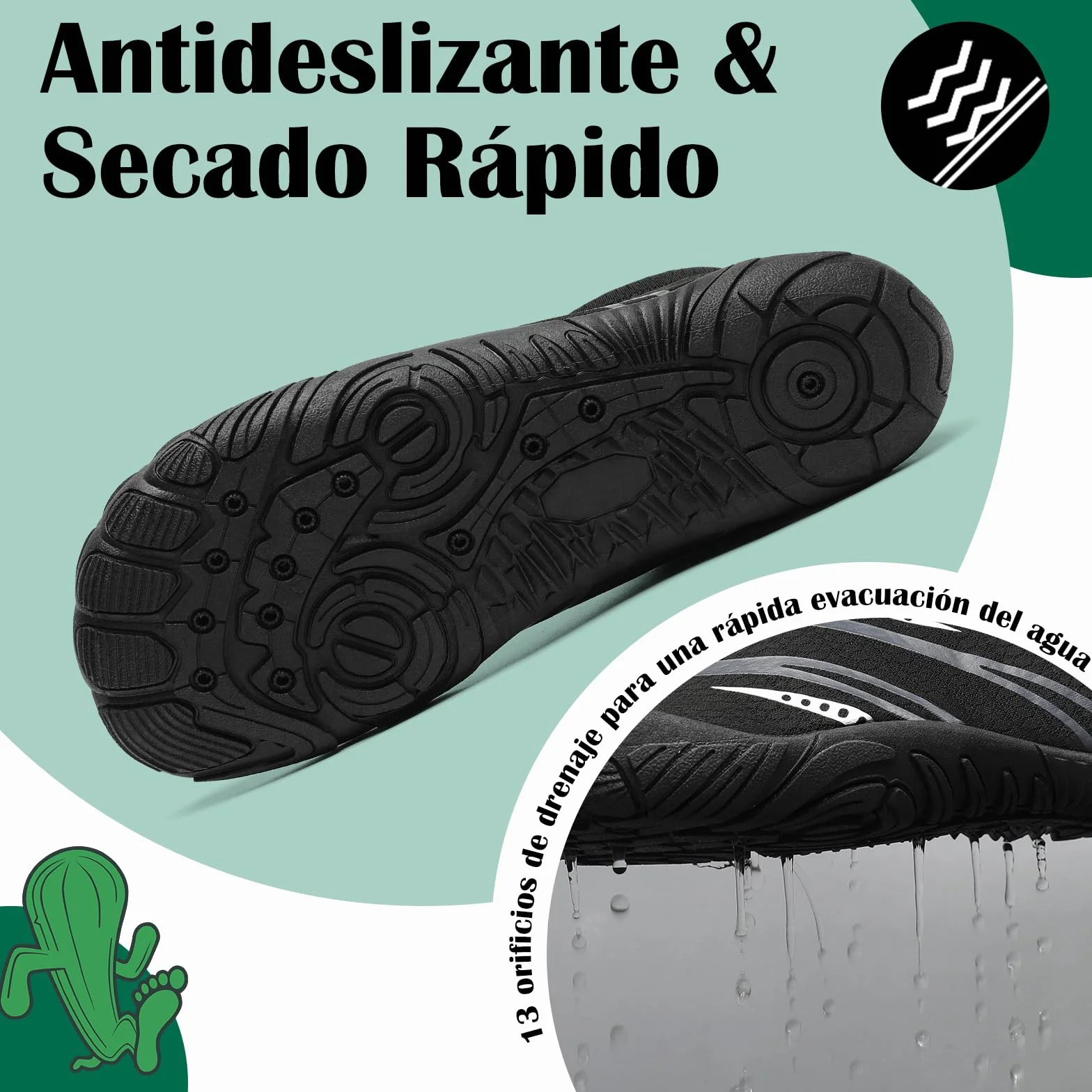 Mishansha Zapatos de Agua Hombre Mujer Secado Rápido Calzado Surf Acuáticos Deporte 36-46 EU