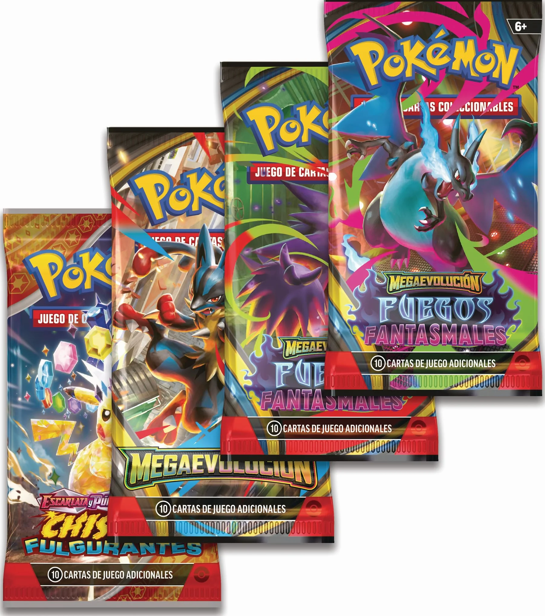 Pokémon JCC Lata Mega-Charizard Y ex con 4 Sobres de Mejora y 1 Carta Holográfica