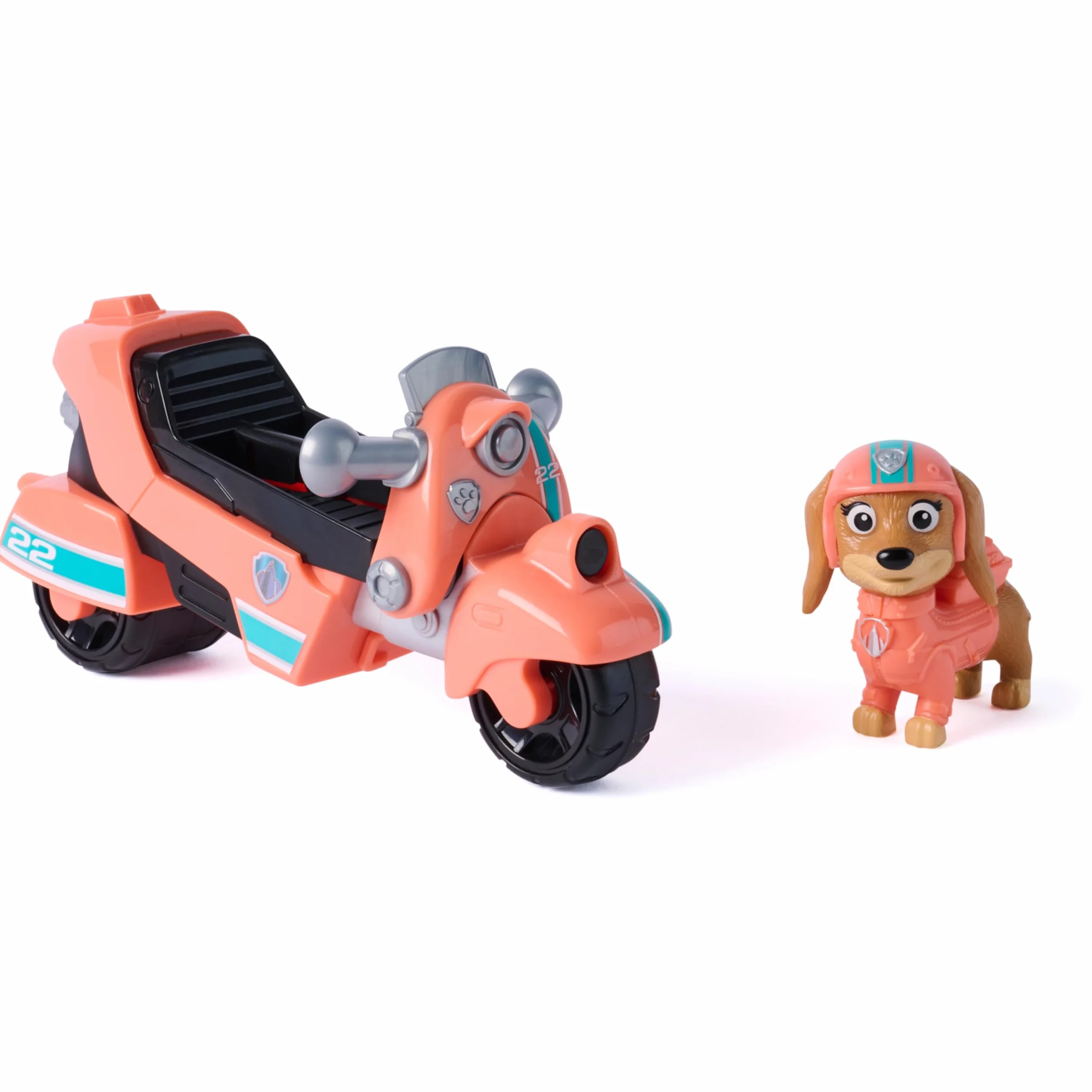 Paw Patrol Patrulla Canina Pack Moto de Rescate y Figura Liberty, Juguetes Plástico Reciclado Regalo Niño 3 años+