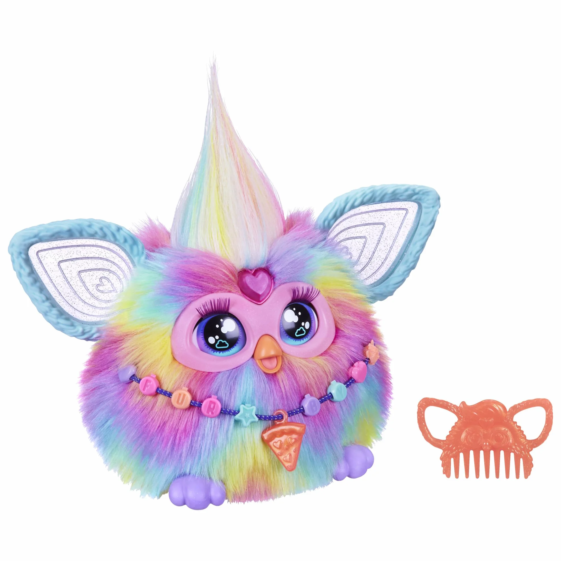 Furby Tie Dye, 15 accesorios de moda, juguetes interactivos de peluche para niñas y niños de 6 años, animatronic activado por voz