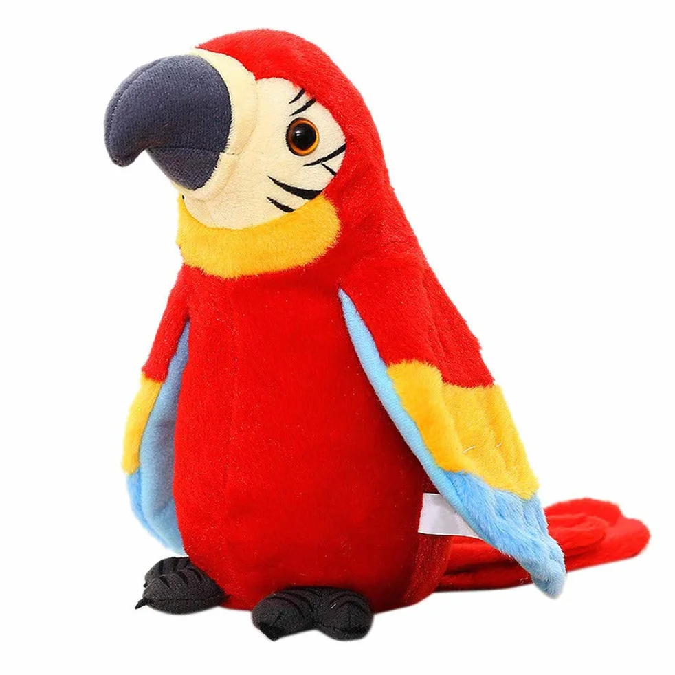 Juguete de peluche eléctrico interactivo que habla con el loro parlante repite lo que dices caminando, juguete de peluche para niños, regalo para fiestas (c)