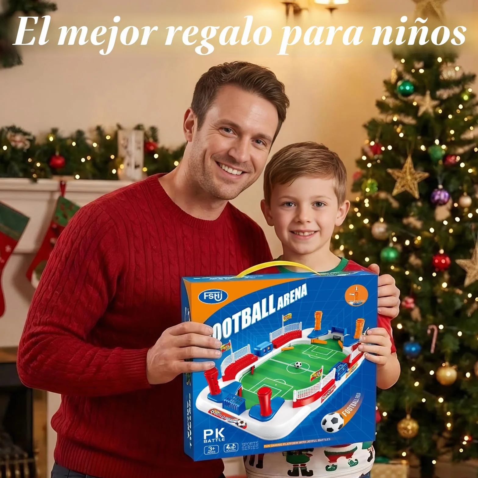 Futbolines para Niños, Mini Futbolín con 2 Balones y Contador, Regalo de Fútbol para 4-10 Años