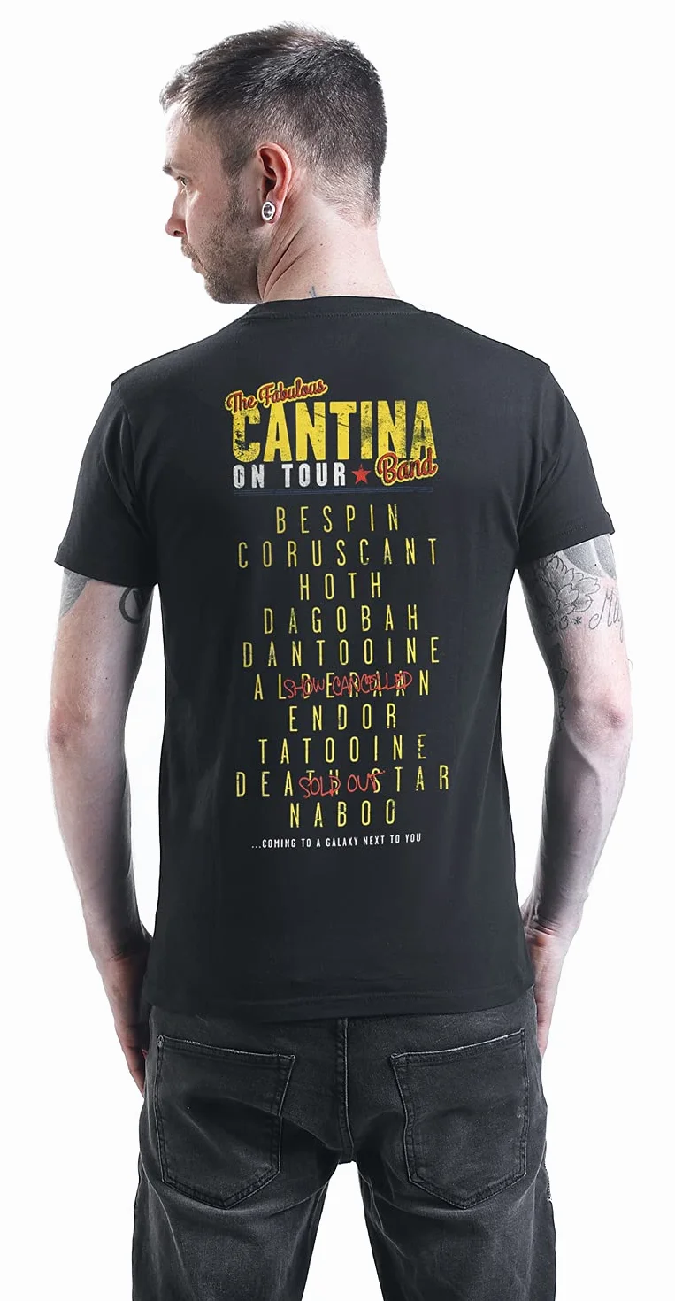 Star Wars Cantina Band On Tour Camiseta Negro Regular