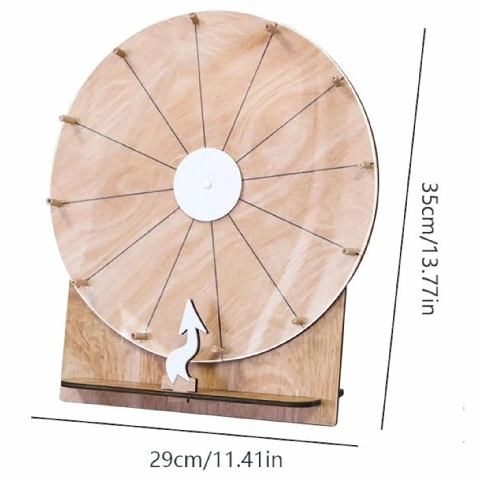 Ruleta Giratoria de Madera 28 cm para Mesa | Suministros para Fiestas Familiares