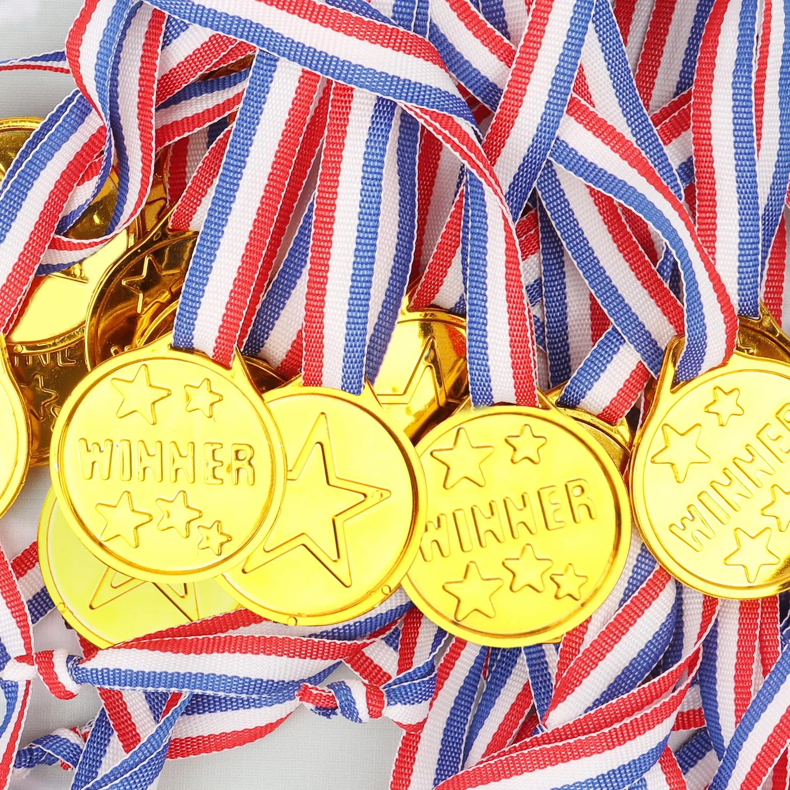 Talifoca 18 Medallas de Ganador de Oro, Plástico para Niños Deportivas