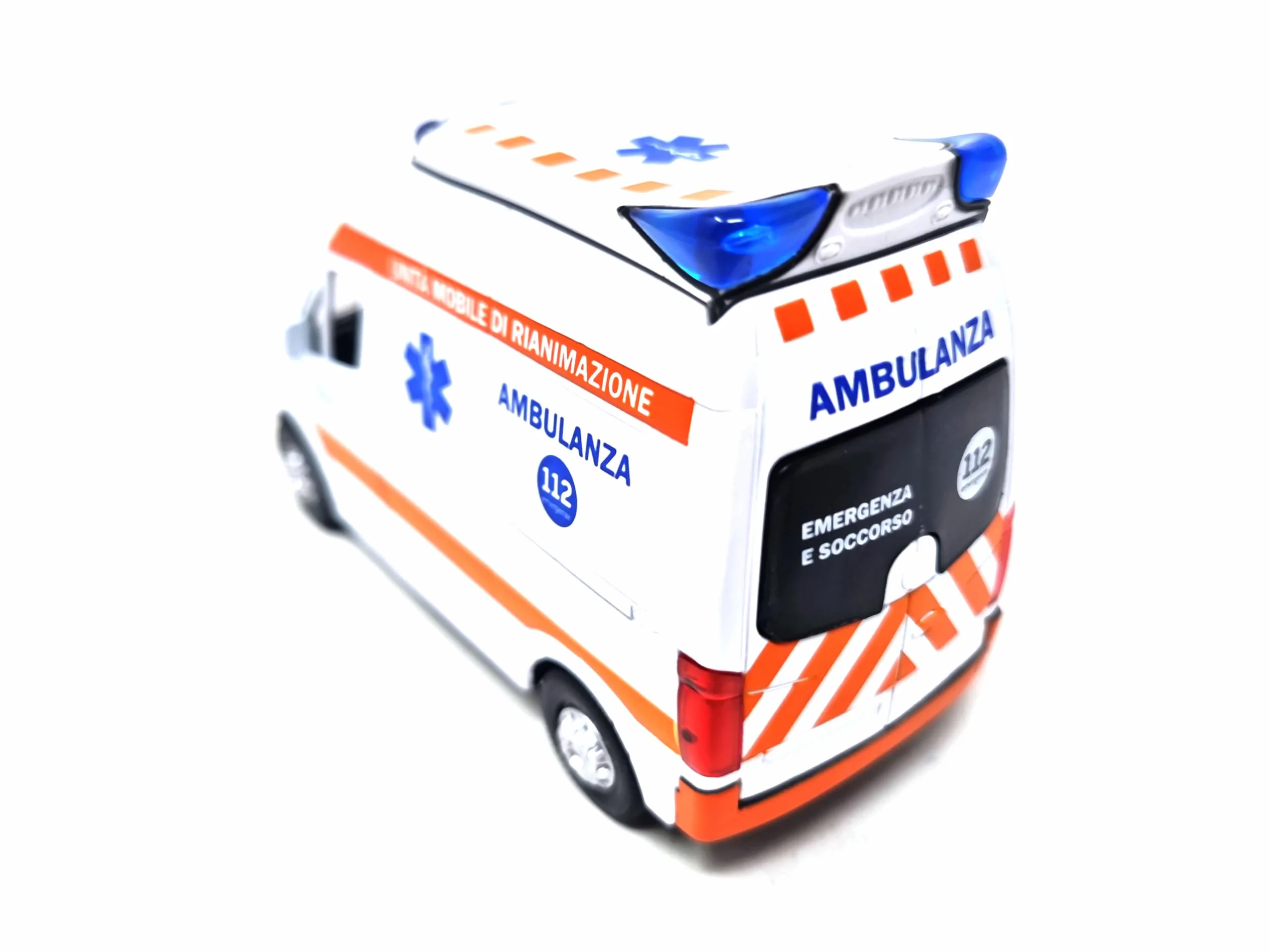 PLAYJOCS GT-8177 Ambulancia Italiana Coche metálico Juguete para niños y coleccionistas.
