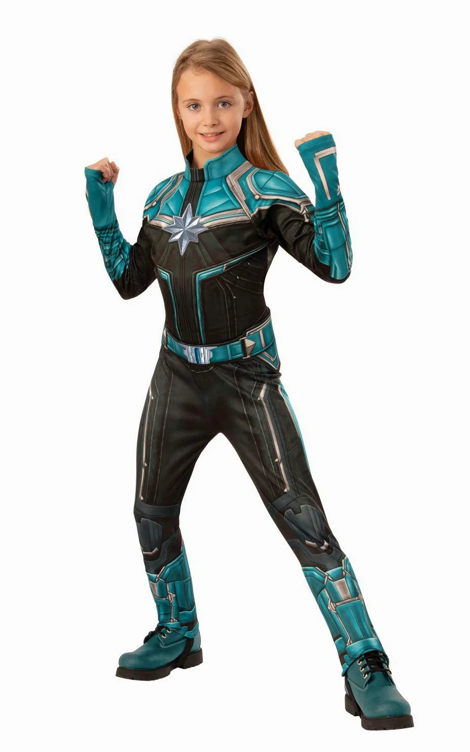 Rubie's Disfraz oficial de Capitán Marvel Kree, disfraz para niños, talla grande de 8 a 10 años