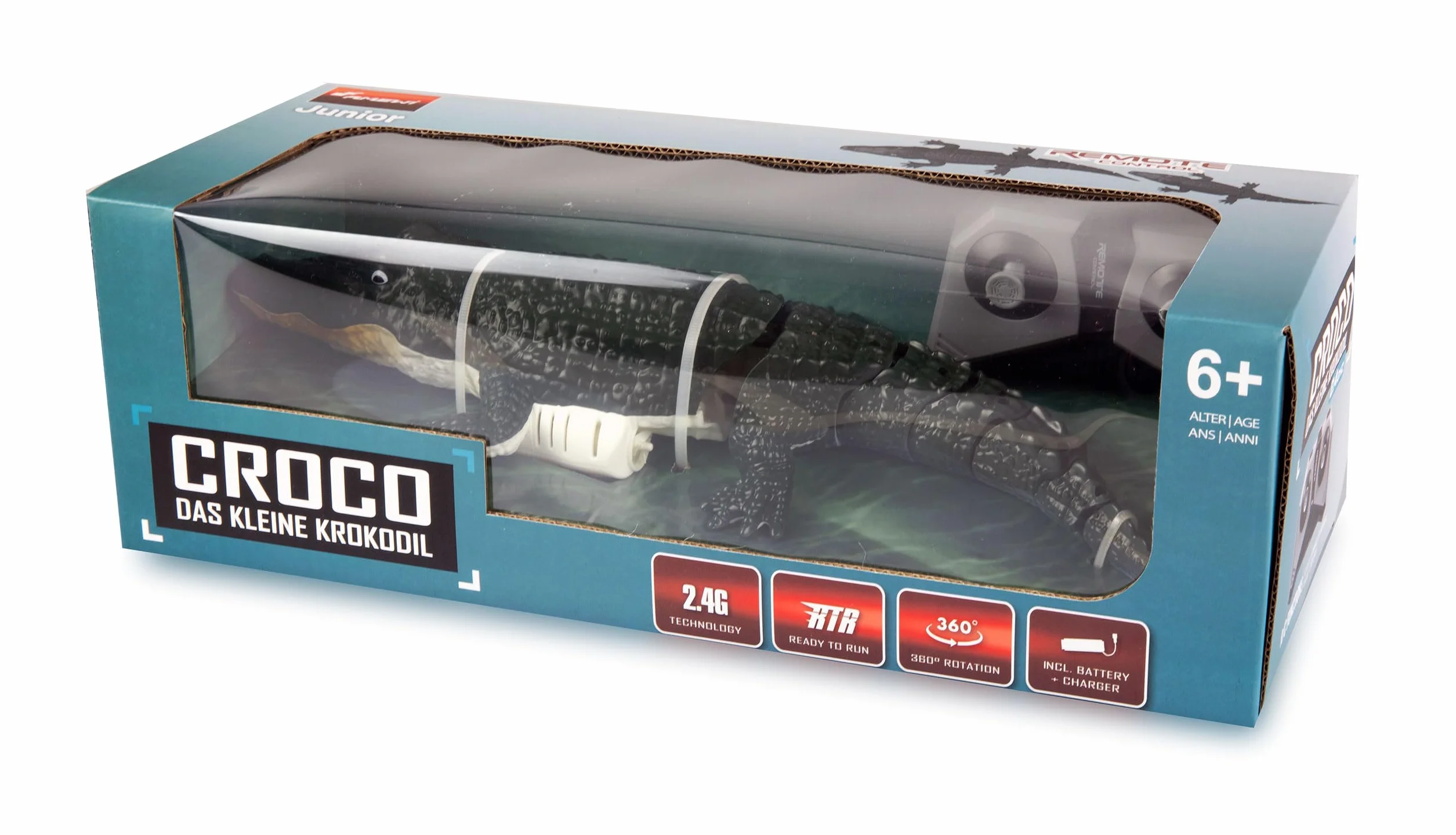 Amewi Croco Le Petit Cocodrilo 370 mm 4 Canales RC Control Remoto RTR Verde