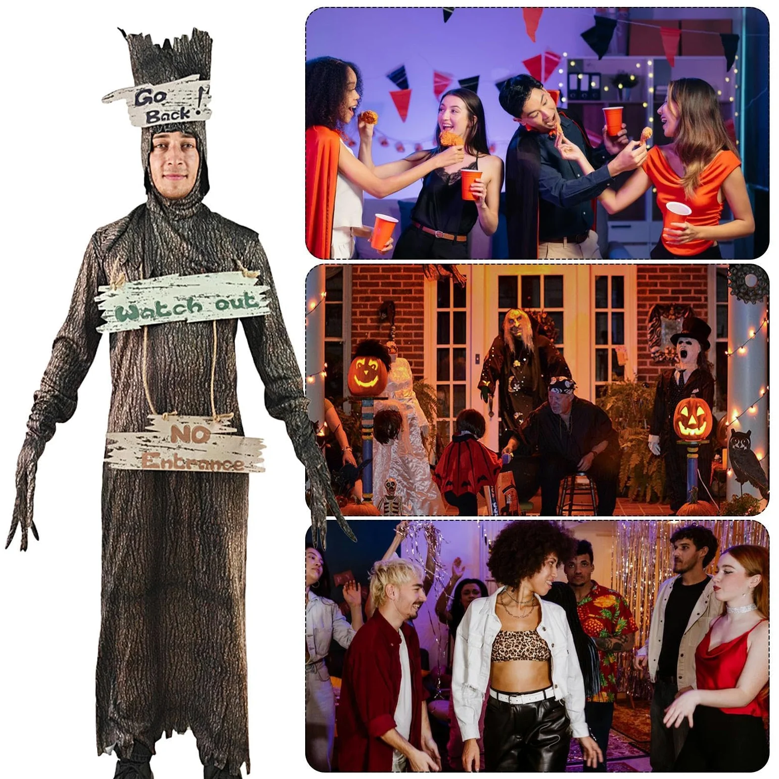 Genérico Disfraces Aterradores Accesorios Cosplay Realista Gótico Halloween | Disfraz Árbol para Mujer Casa Encantada Juego De Roles Vacaciones Sesión De Fotos Mascarada
