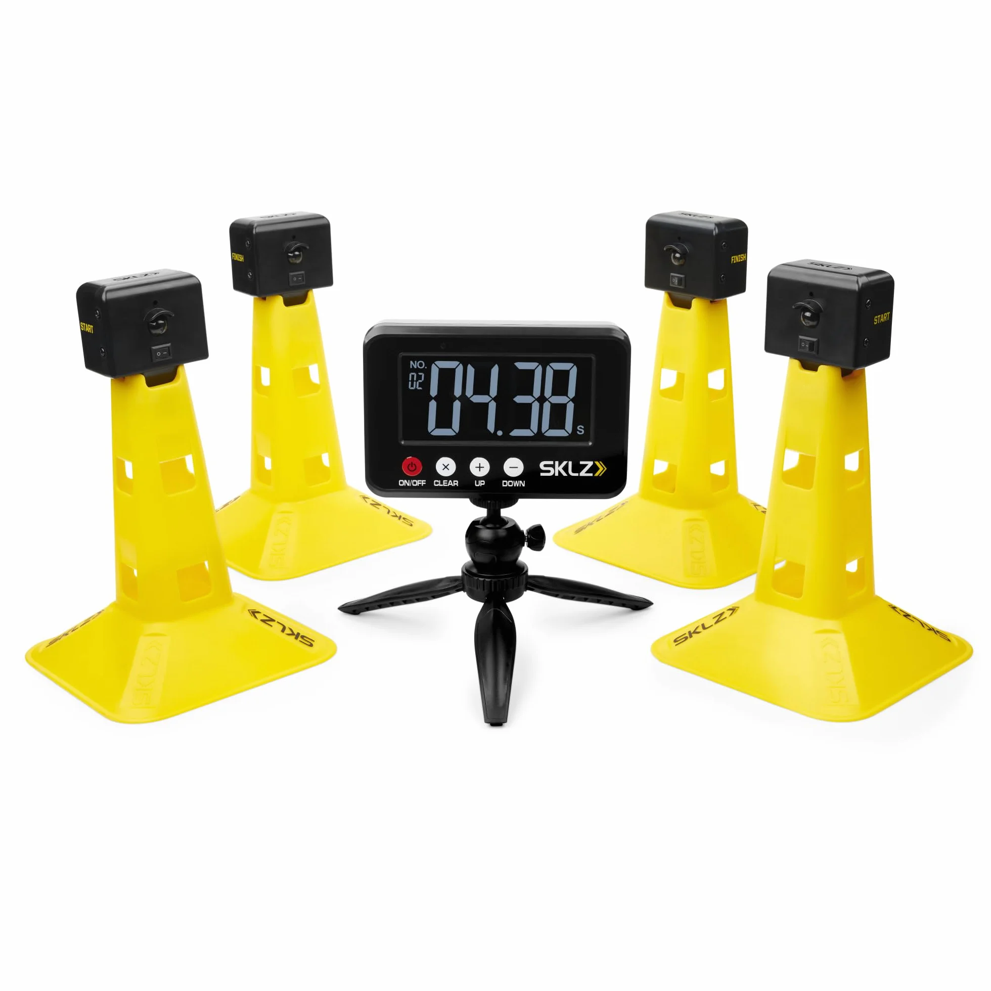 SKLZ Puertas de Velocidad Sistema de Entrenamiento con Sensores Cronómetro Bolsa de Transporte 45.72 Metros 50 Tiempos Interior Exterior Agilidad Potencia