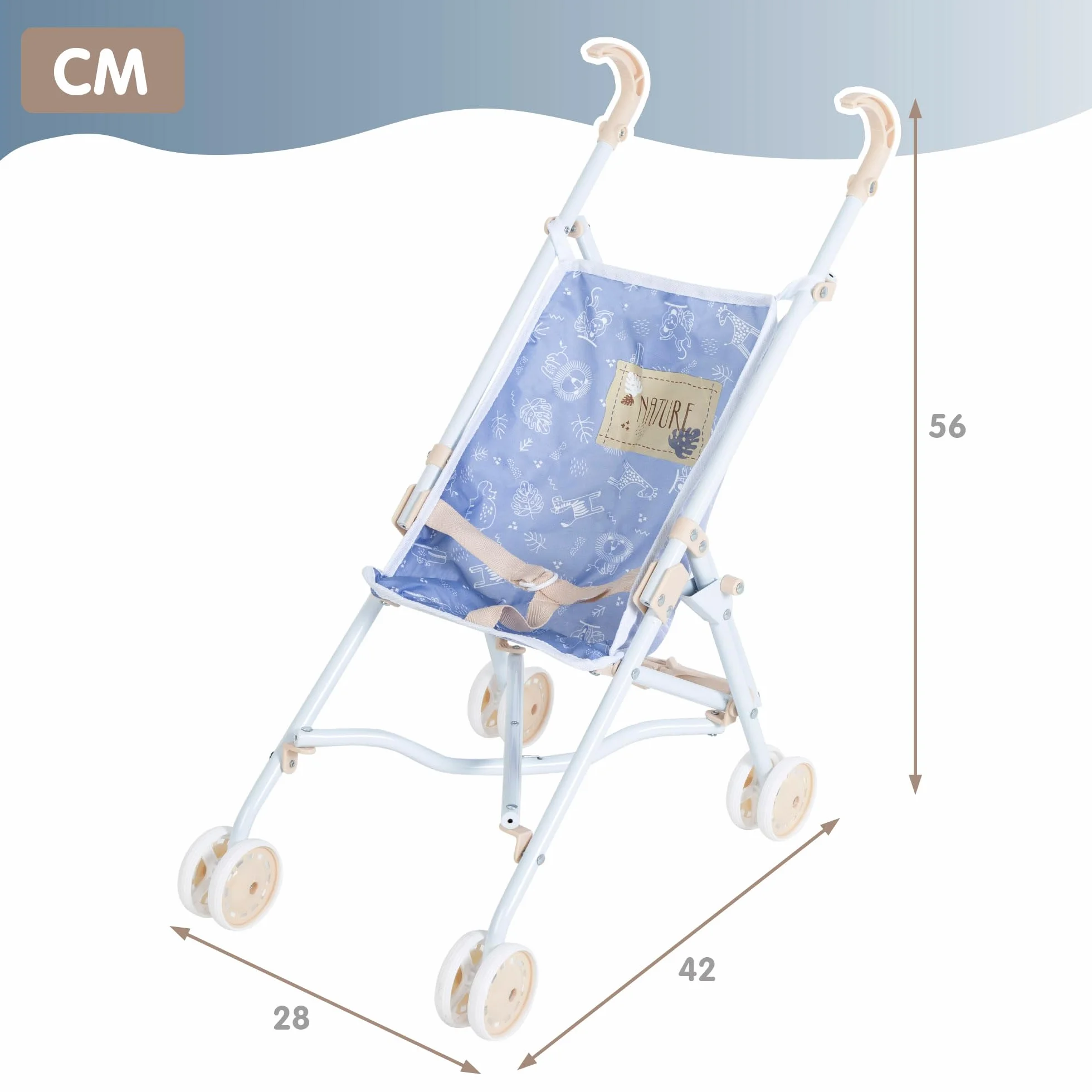COLORBABY 44923 CBToys Silla Plegable Estilo bebé, Azul, 25x40,5x55,5 cm