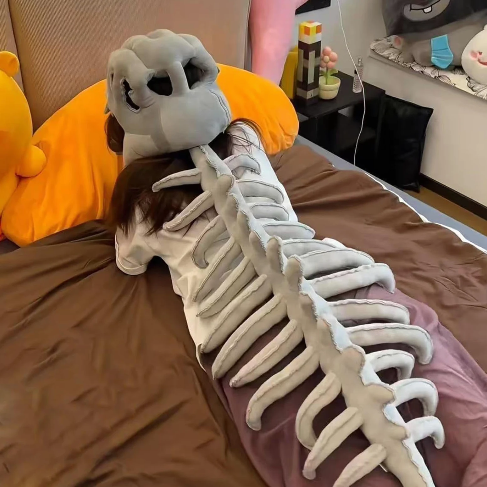Disfraz de esqueleto de dinosaurio 3D para Halloween (90 cm)