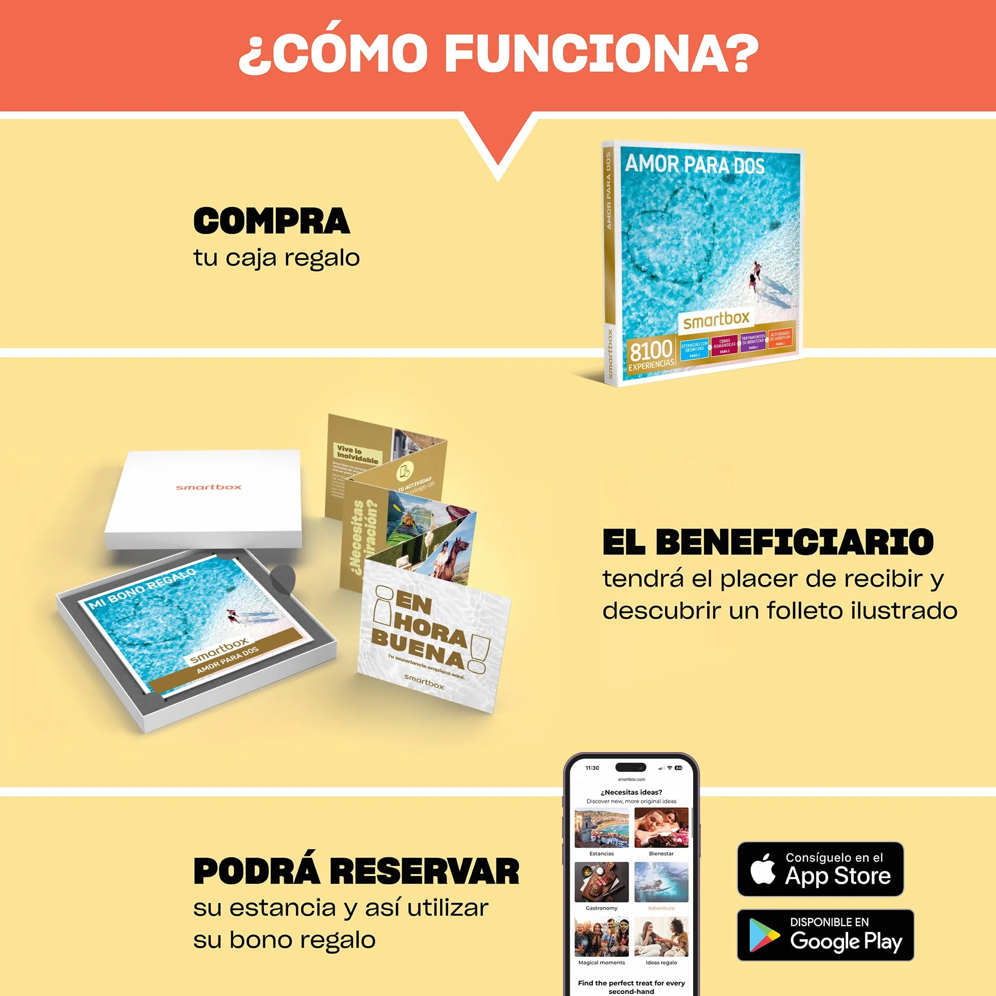 Smartbox Caja Regalo Amor Dos Experiencia Estancia Bienestar Gastronomía Aventura