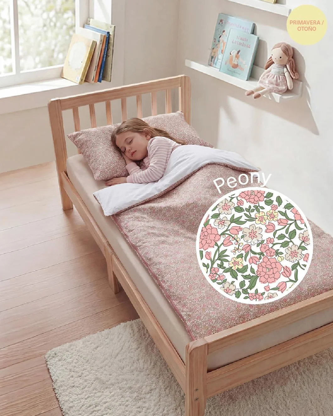 molis&co - Saco de Dormir Infantil - Saco Edredón Relleno Nórdico - Ideal para Primavera y Otoño - Juego de Manta 140x70cm con Almohada 60x40cm - 100% algodón