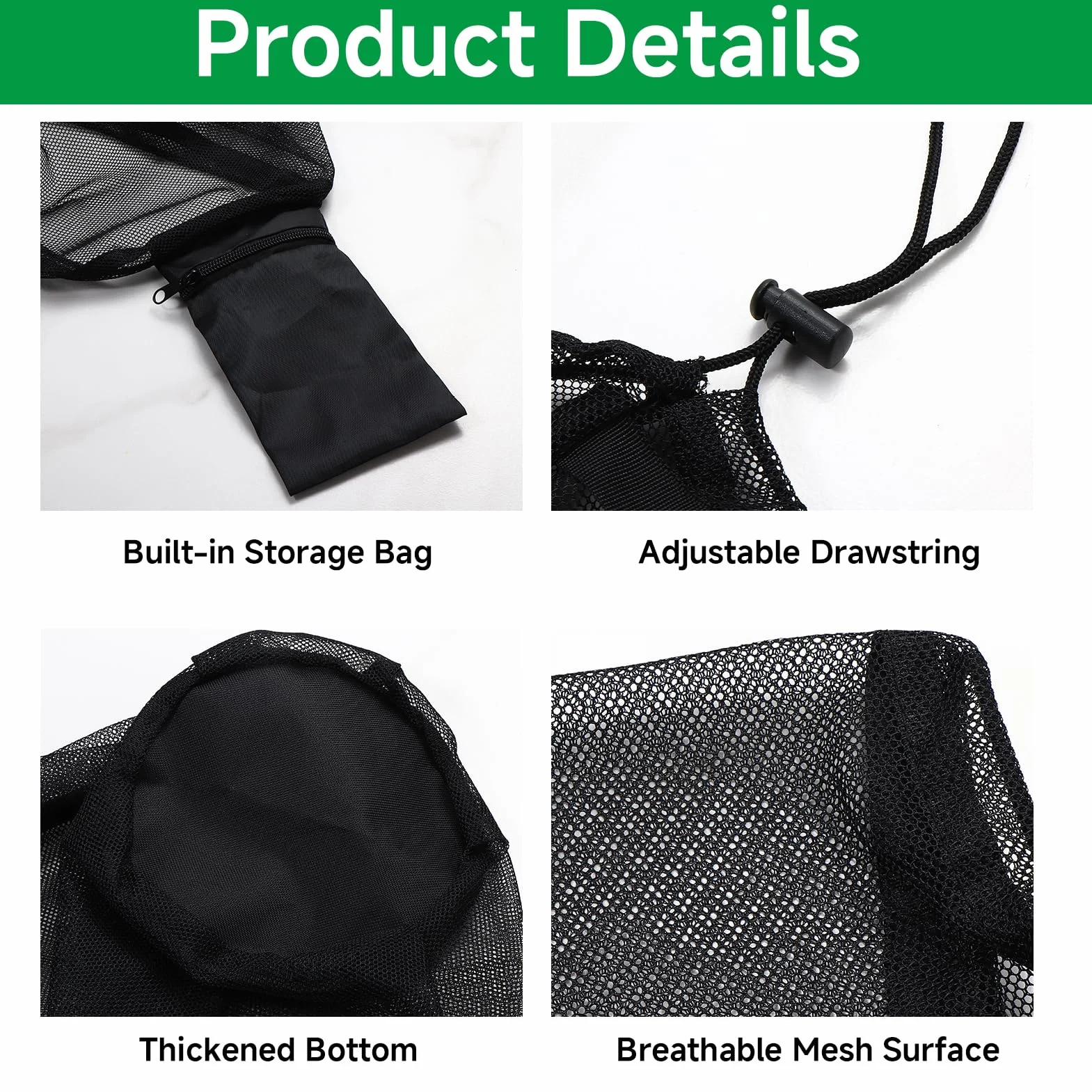 Bolsa de Baloncesto con Cordón, Mochila Portátil para Pelotas, Red para Baloncesto Voleibol Fútbol Americano
