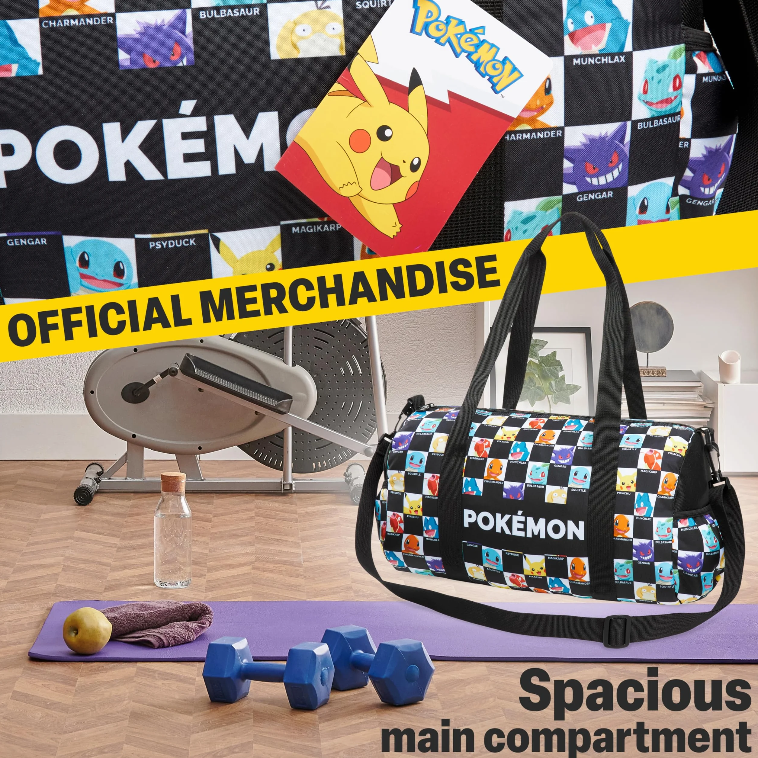 Bolsa Deporte Pokémon Pikachu para Viaje Playa Gym Bandolera