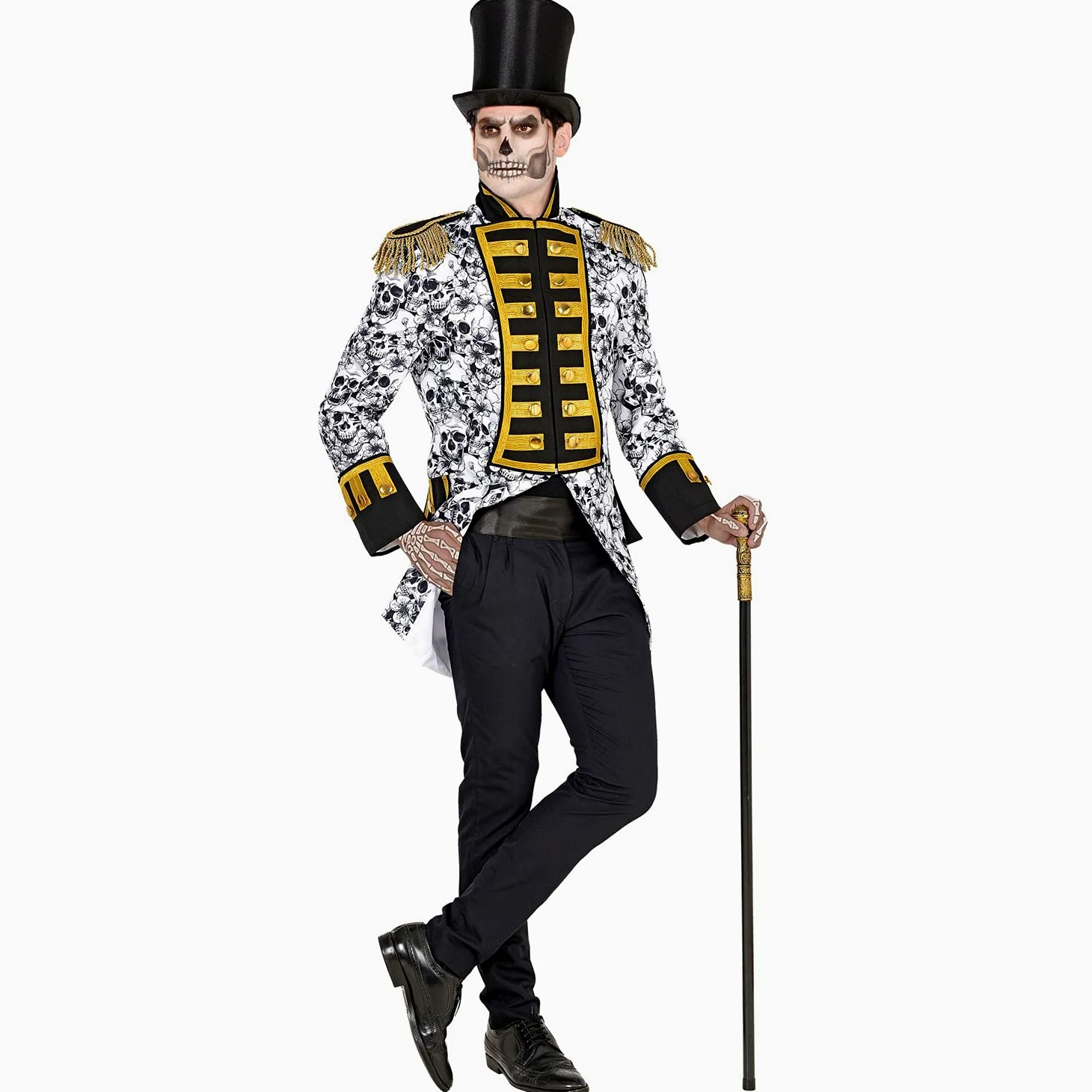 W WIDMANN MILANO Party Fashion - frac para desfile de disfraces, pirata, estrella del rock, uniforme de guardia, calavera, Día de los Muertos, carnaval, Halloween