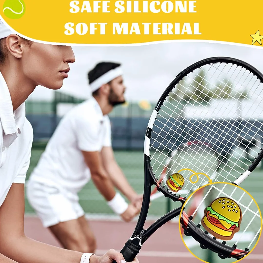 Amortiguadores de Tenis Antivibradores Silicona 6 Piezas Hamburguesa Pastel Papas Fritas