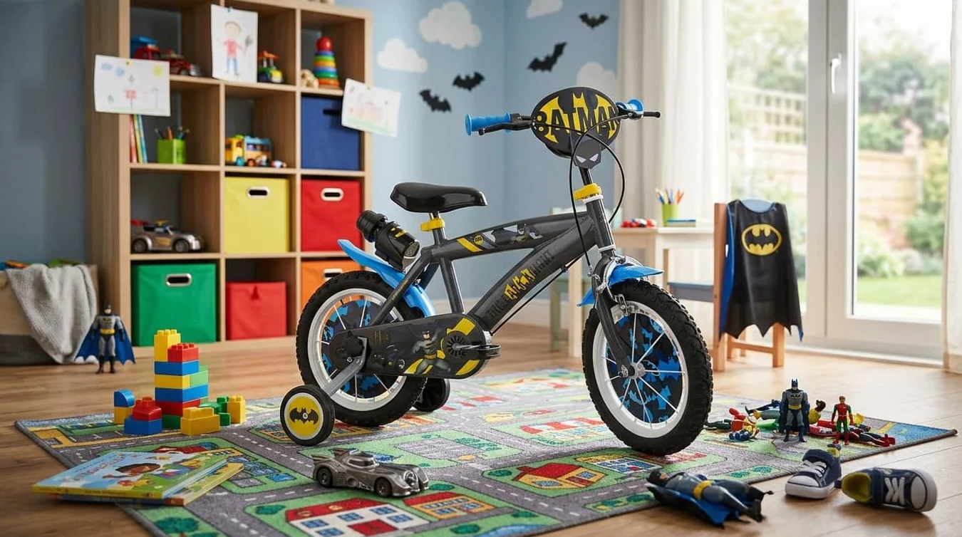 TOIMSA Bicicleta 14" Batman 4/6 Ños, Multicolor, 14913