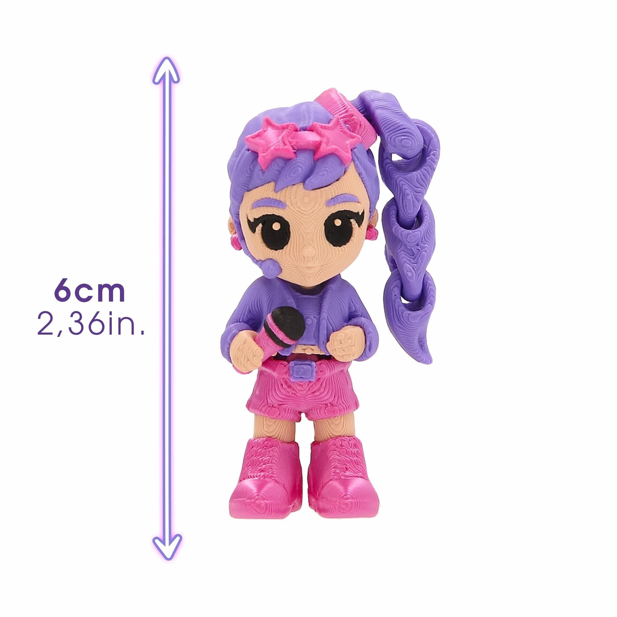 K-POP IDOL PALZ 3D Pack de 3 Yura, Nari, Yuni Figuras Coleccionables Altamente Articuladas con Cabello Intercambiable Juguete para Niños a Partir de 3 Años