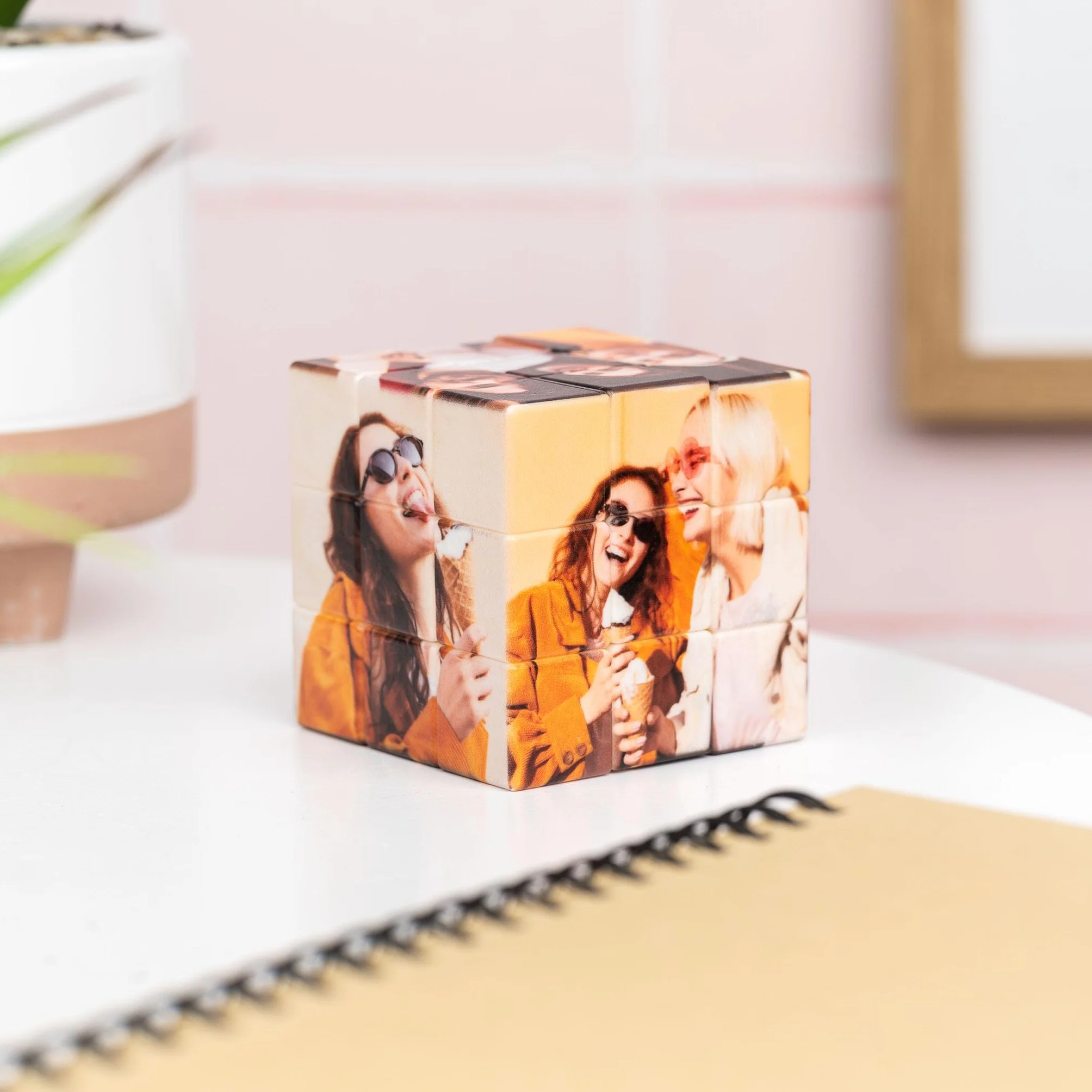 Wanapix | Cubo de Velocidad Personalizado 3x3 | Cubo de Lógica Giratorio con 6 Fotos | Impresión Directa sobre Cada Cara