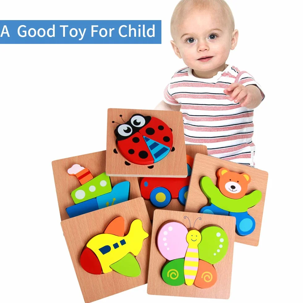 Yita Rompecabezas De Madera para Niños De 1 2 3 Años, Juguetes Montessori para Niños Pequeños, Niñas De 1 a 3 Años, Juguetes Educativos Preescolares para 12-36 Meses Regalo De Cumpleaños para Bebés