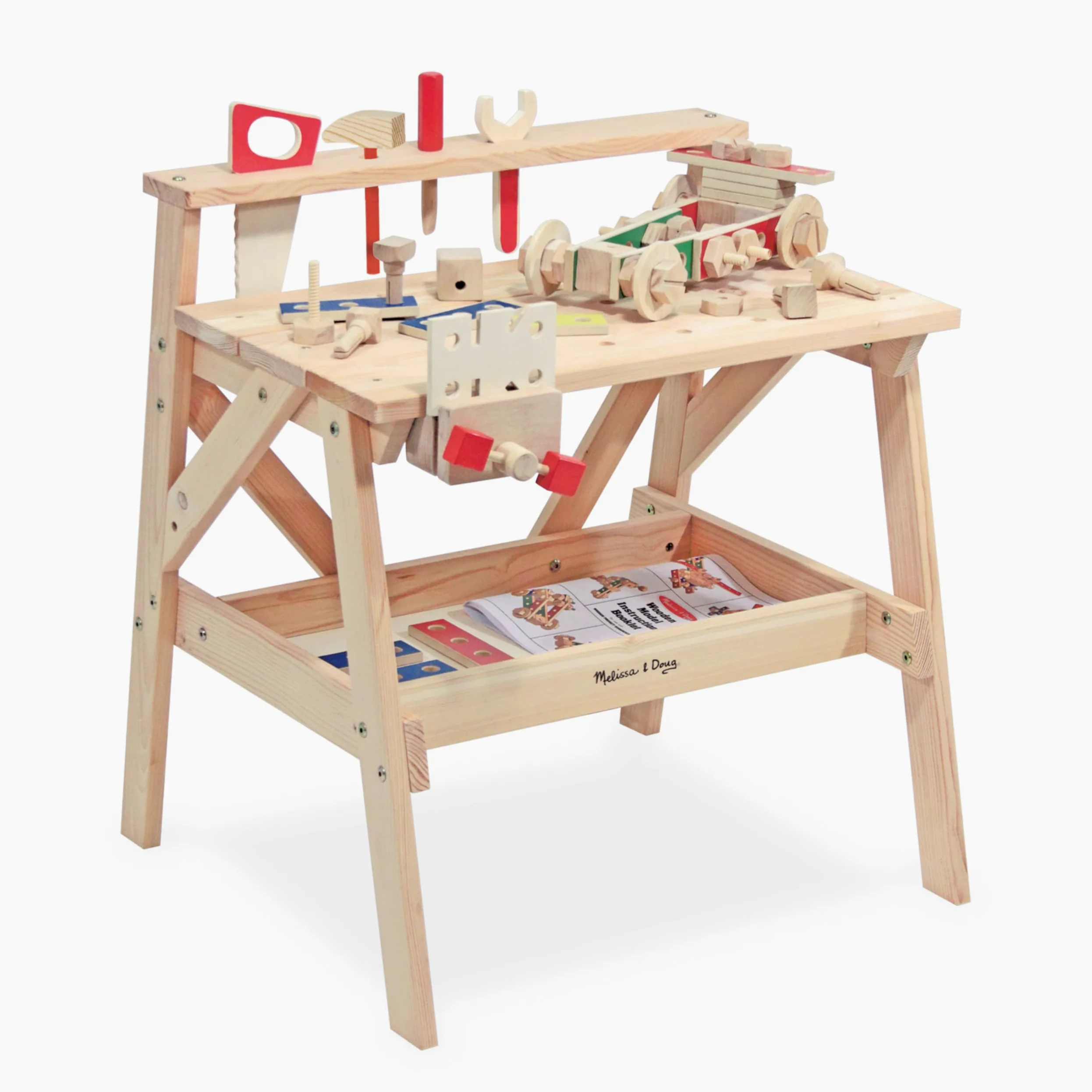 Melissa & Doug Banco de Carpintero de Madera para niños|Juguete Grande de Madera | Juego Creativo Montessori| Juego de imitación |Regalo para niños y niñas de 3 4 5 6 7 8 9 Años