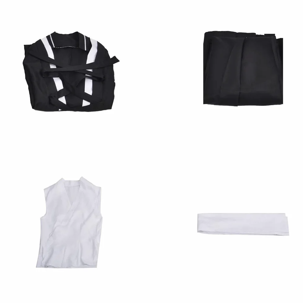 Kurosaki Ichigo Cosplay Disfraz Anime Kimono Disfraz Ichigo Kurosaki Samurai Disfraz para Halloween Carnaval Fiesta