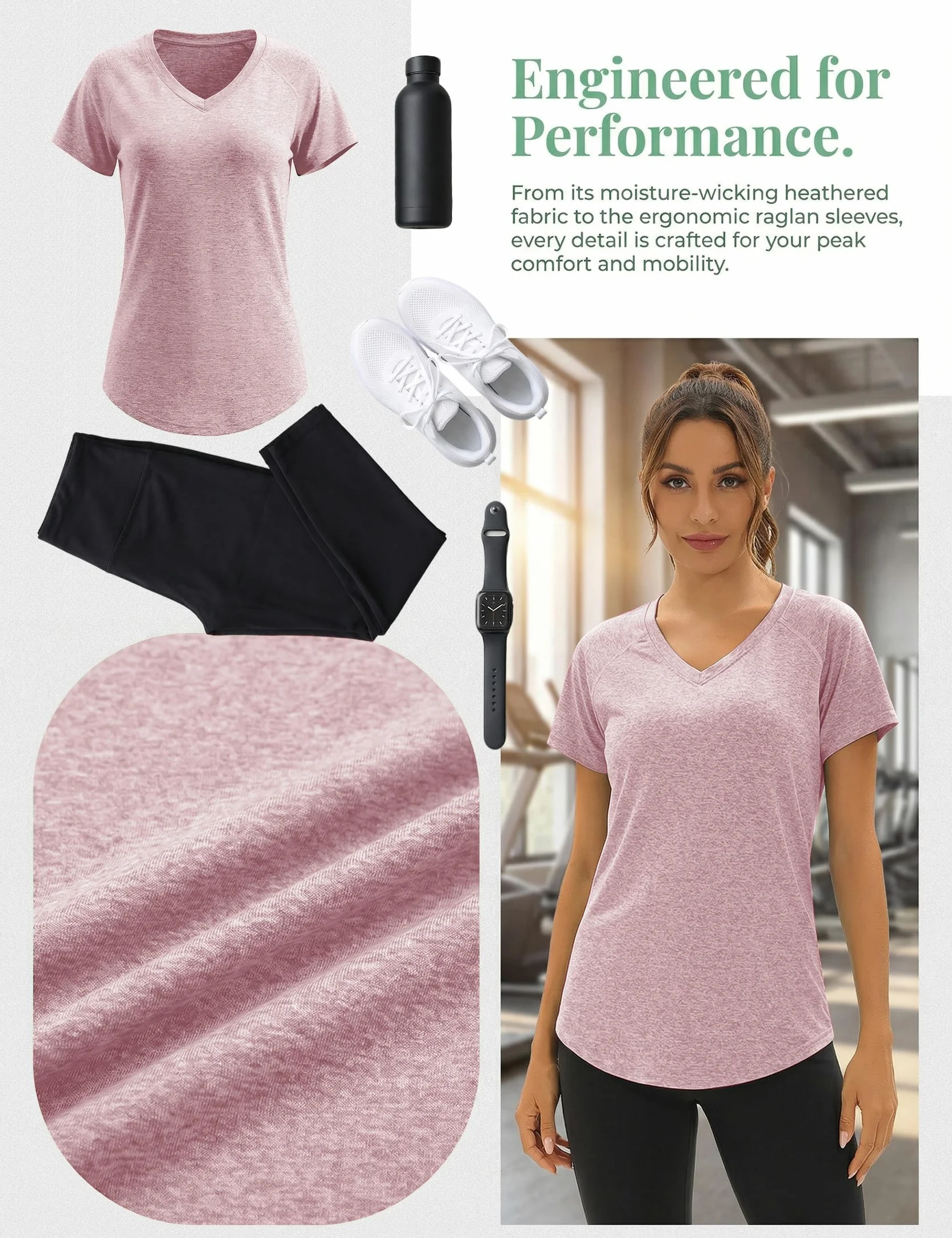 Camiseta Deportivo Mujer Manga Corta Holgada Secado Rápido Malla Yoga Fitness Top Ropa Entrenamiento