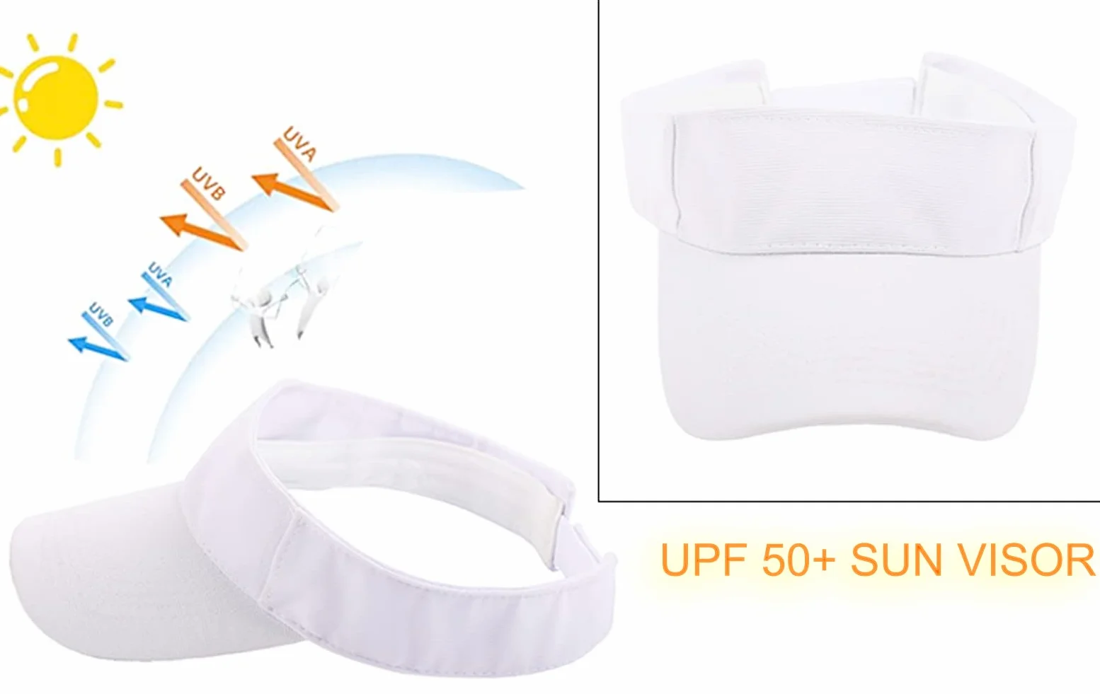Sombrero de visera para niños anti UV, ala ancha, ajustable, protección solar