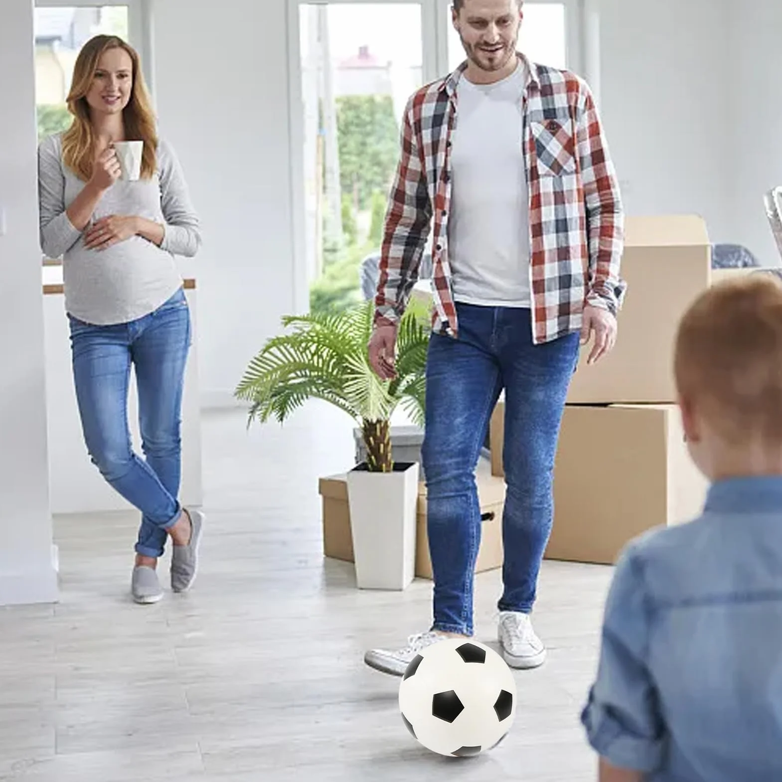 Balón de fútbol de 21 cm para interiores, de esponja silenciosa de alta densidad, pelota de espuma F suave para niños y niñas, pelota de rebote sin ruido, pelotas de fútbol de espuma F para exteriores