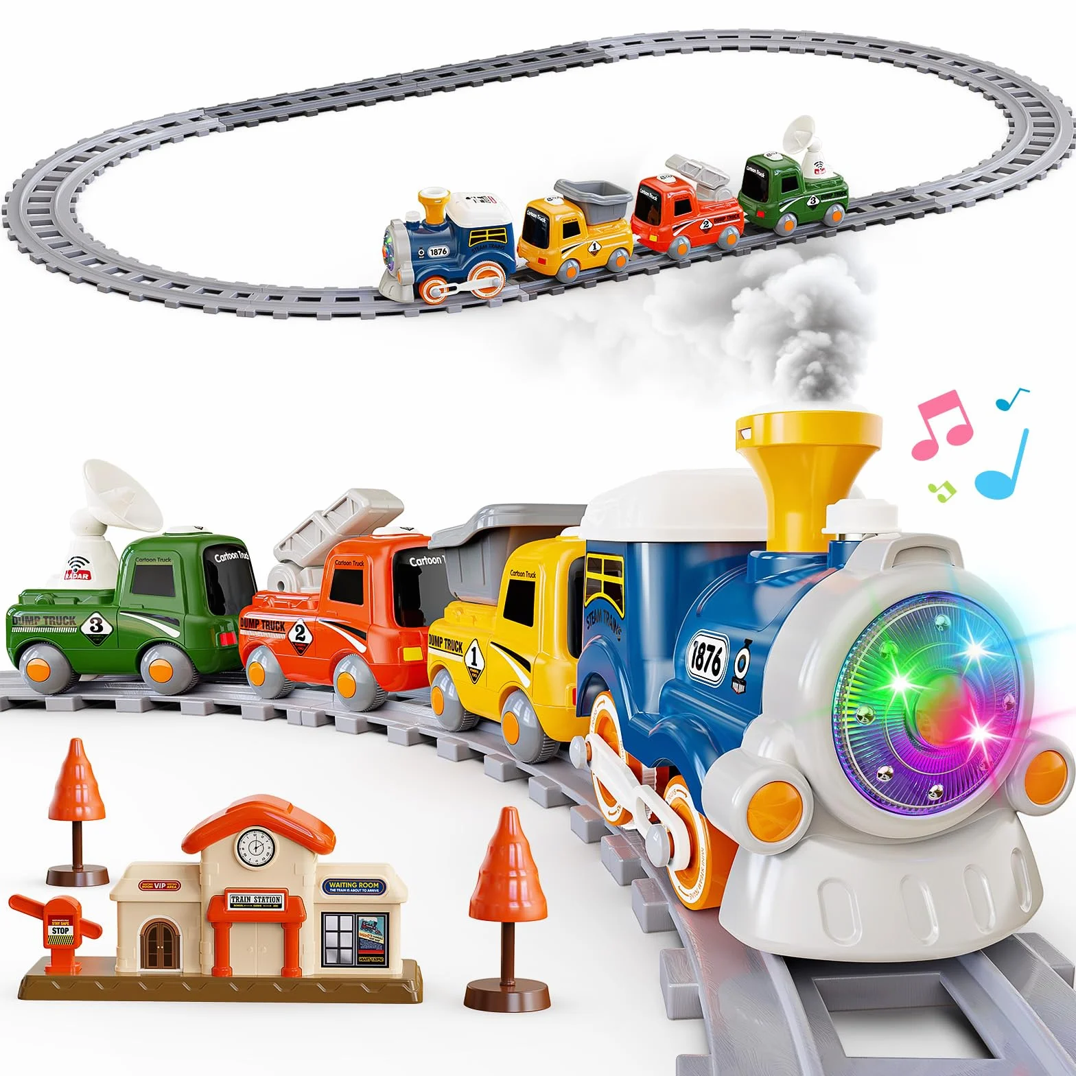 Juego de Trenes de Juguete para niños 3-6 años