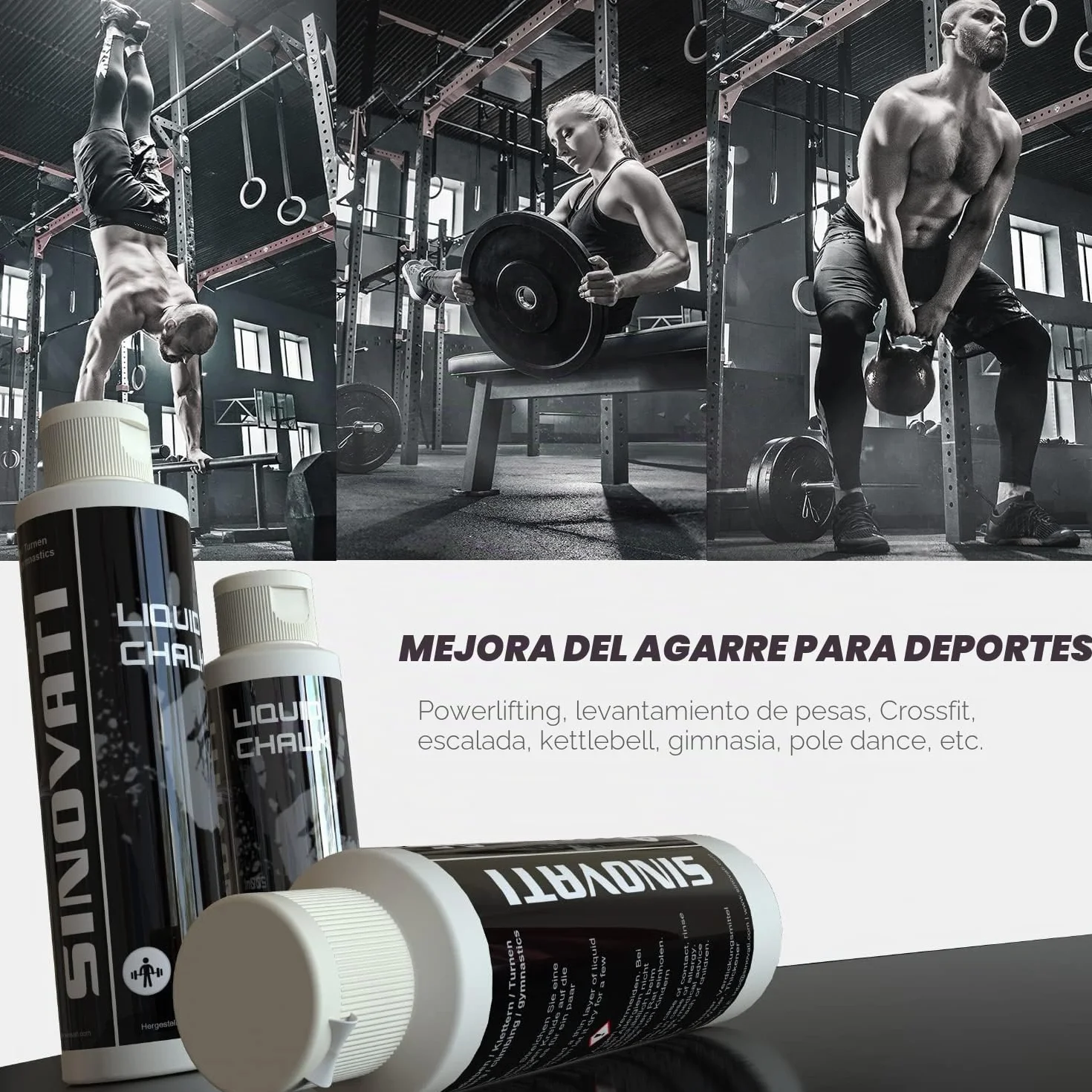 SINOVATI Liquid Chalk Gym Tiza líquida para escalada, boulder, pole dance, secado rápido