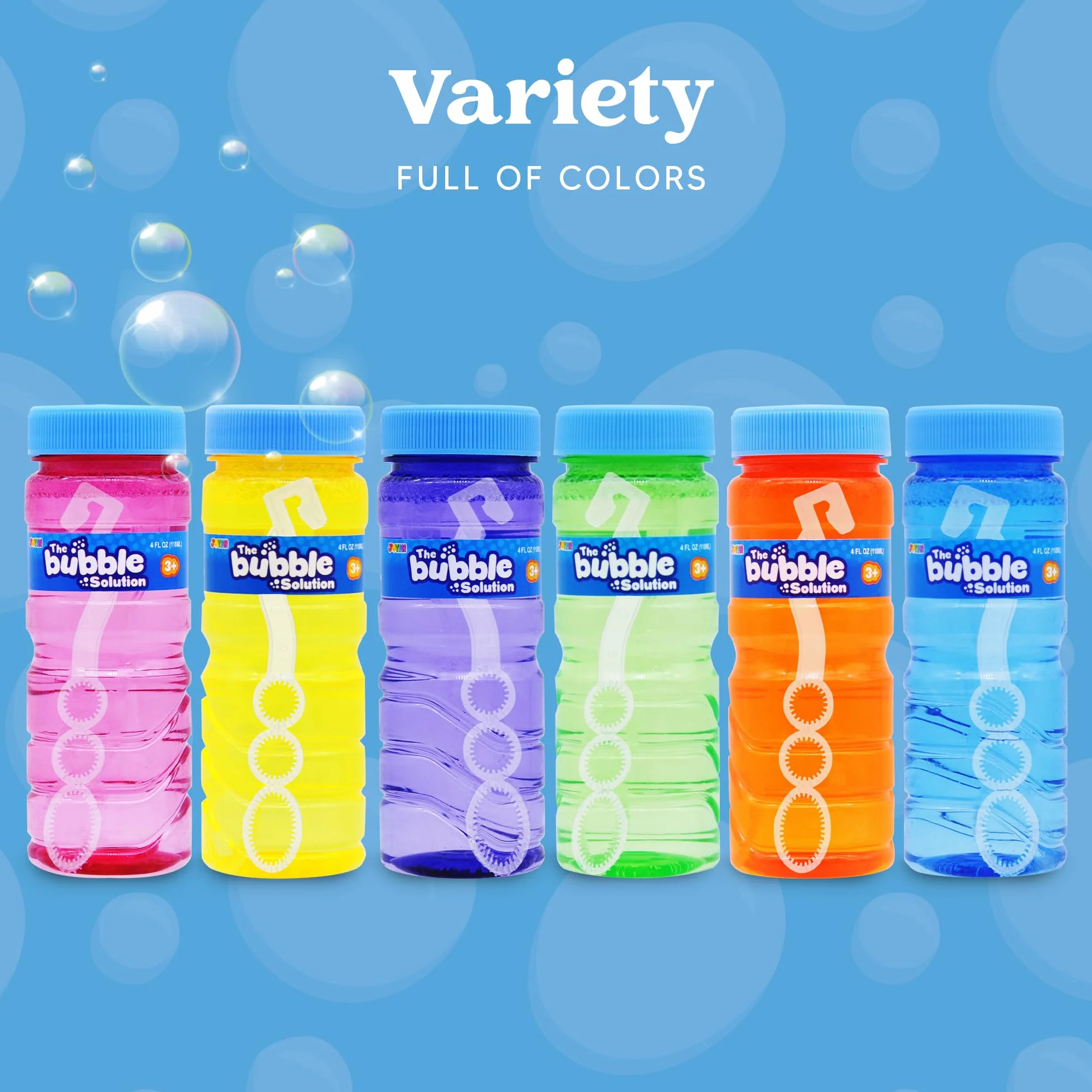 JOYIN 6 Botellas de Burbujas (solución de 118 ml), Varita y Kit de Burbujas, Regalos de Fiesta para niños, Juguetes de Verano