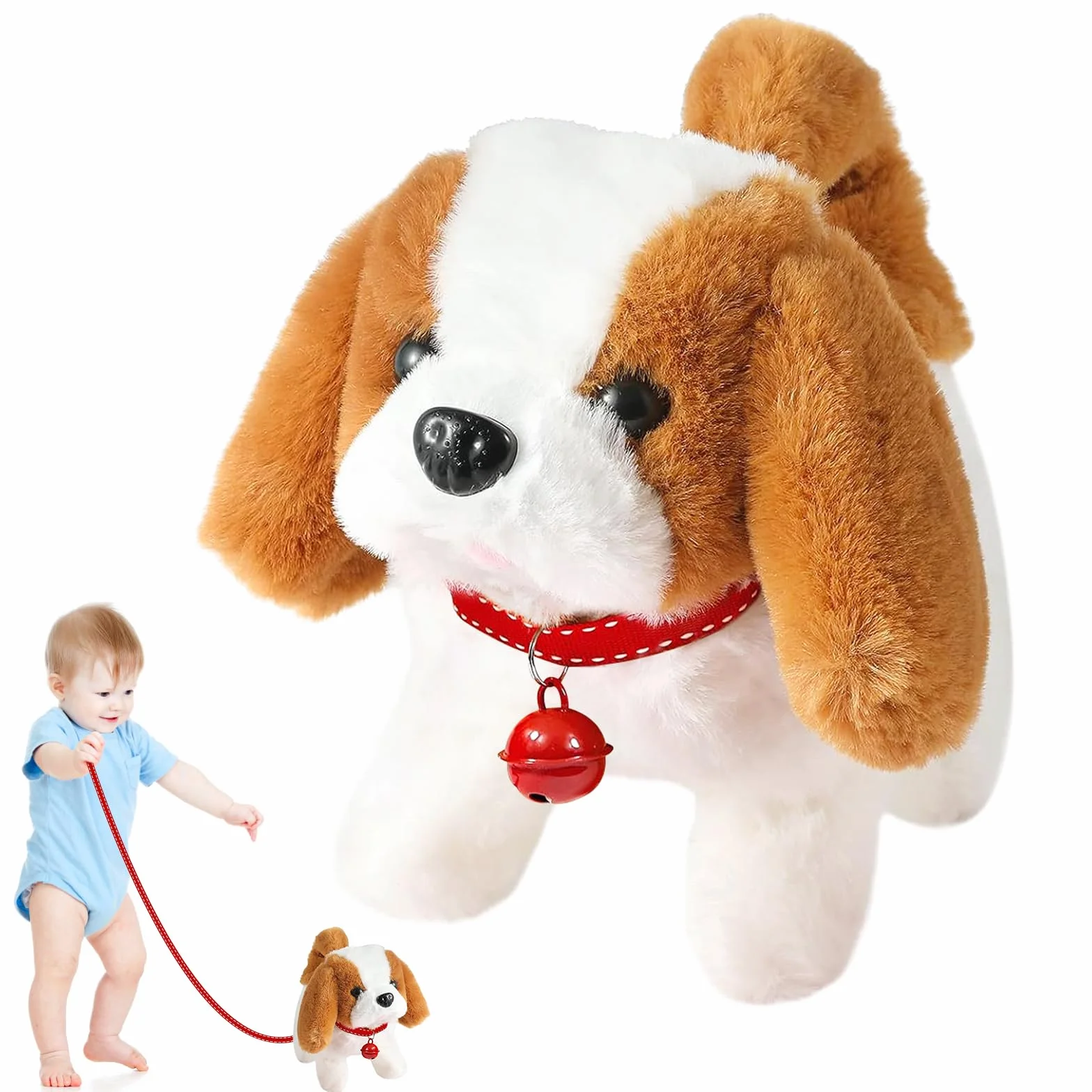Perros de juguete para perros de 1 a 3 años, juguetes para niños de 1, 2, 3 años, juguete interactivo electrónico, regalo de 2, 3, 4 años, juguete de peluche para niños y niñas, regalo de cumpleaños