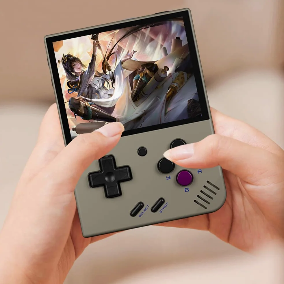 Mini Plus - Consola portátil para videojuegos retro con sistema Linux, pantalla IPS de 3,5 pulgadas, consola de juegos recargable, soporte WiFi, 3000 mAh, regalo para niños y adultos