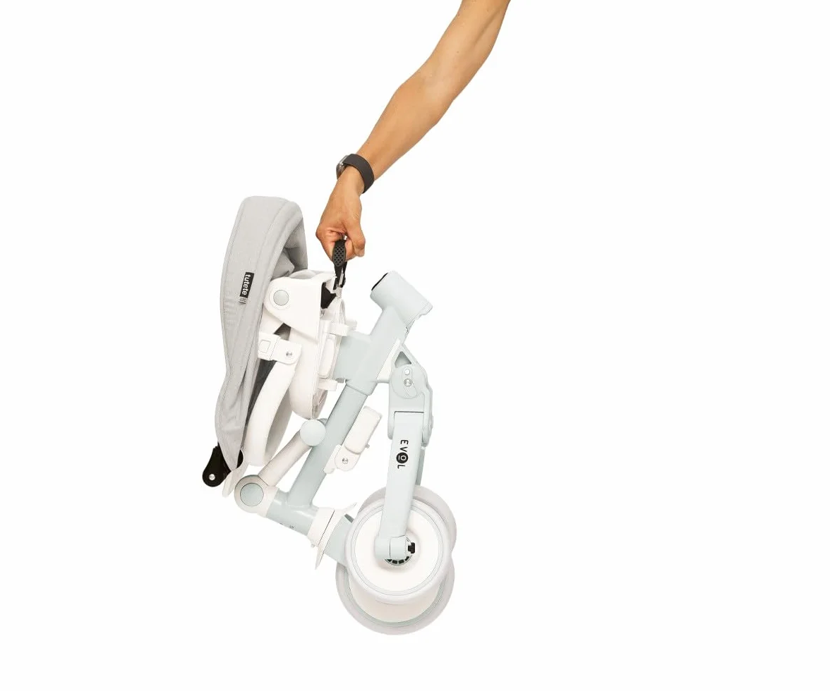 Triciclo Evolutivo 5 en 1 Olmitos by Tutete para Bebés y Niños 12 Meses a 6 Años | Convertible en Bicicleta con o sin Pedales | Mango de Empuje, Cinturón 5 Puntos, Capota y Plegado Compacto