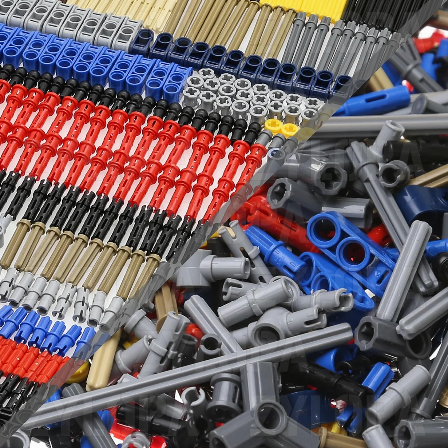 Kit de Ejes y pasadores Technic de 885 Piezas compatibles con Las Principales Marcas Piezas y Conectores Technic Bujes y eslabones de Cadena | piezas, piezas técnicas, motor, gars, rótulas, ruedas,