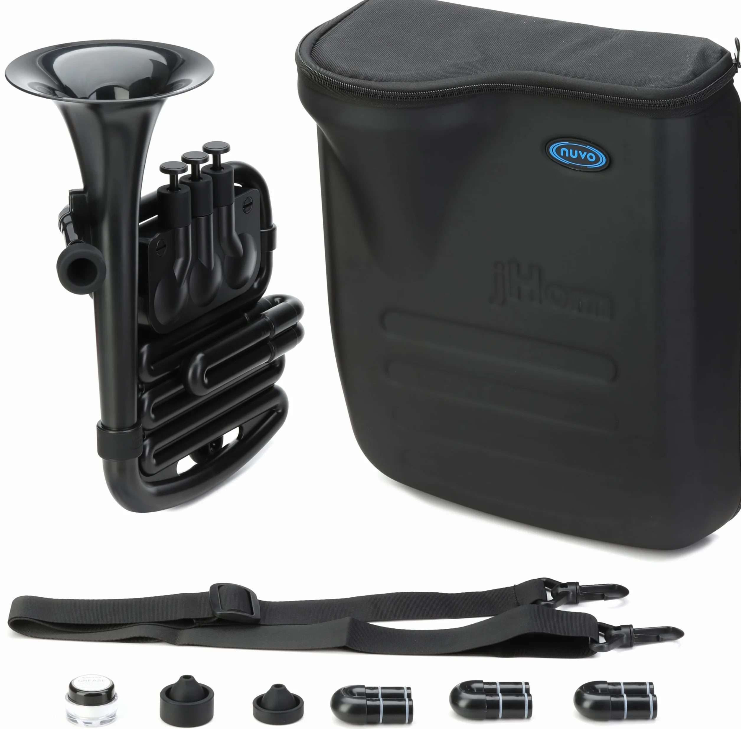 Nuvo jHorn en negro con ribete negro, talla única N610JHBBK